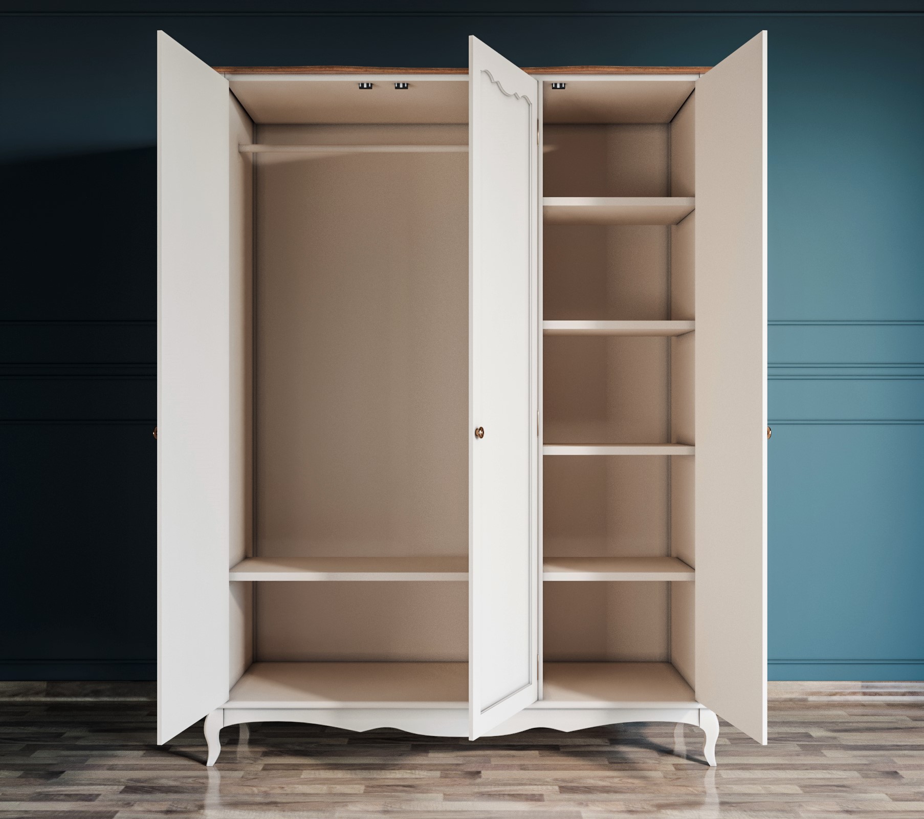 купить Шкаф Leontina для одежды трехстворчатый арт ST9327/3