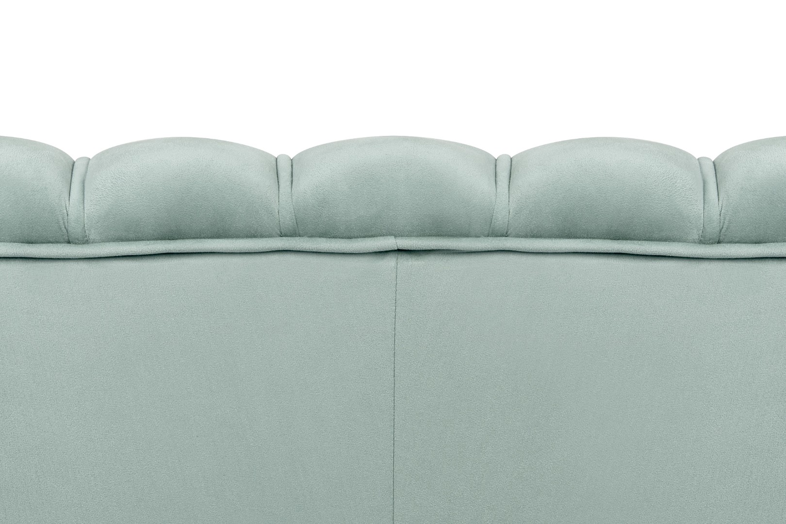 Диван ракушка Pearl Double Green на черных ножках в интерьере