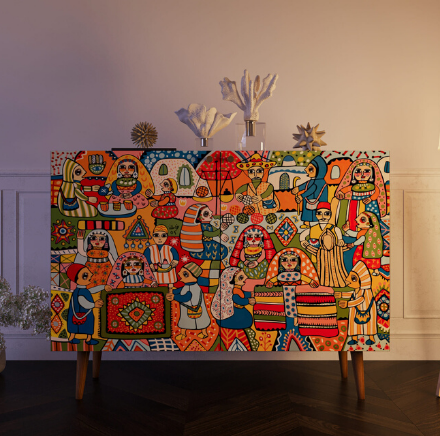 купить Комод "Berber" две дверки 1 принт арт BB04/Print_01