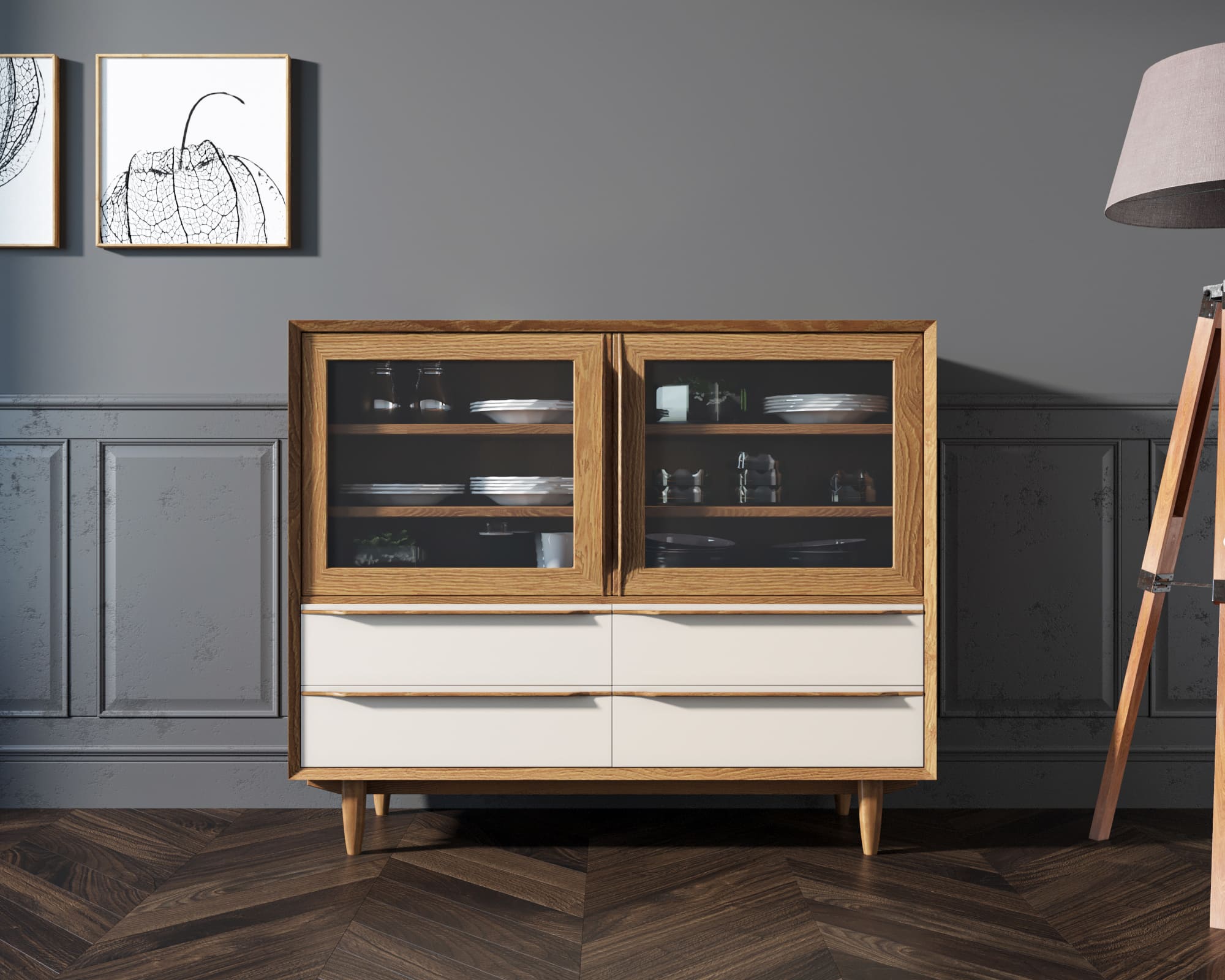 фото Буфет "Bruni white" низкий арт BR34WH