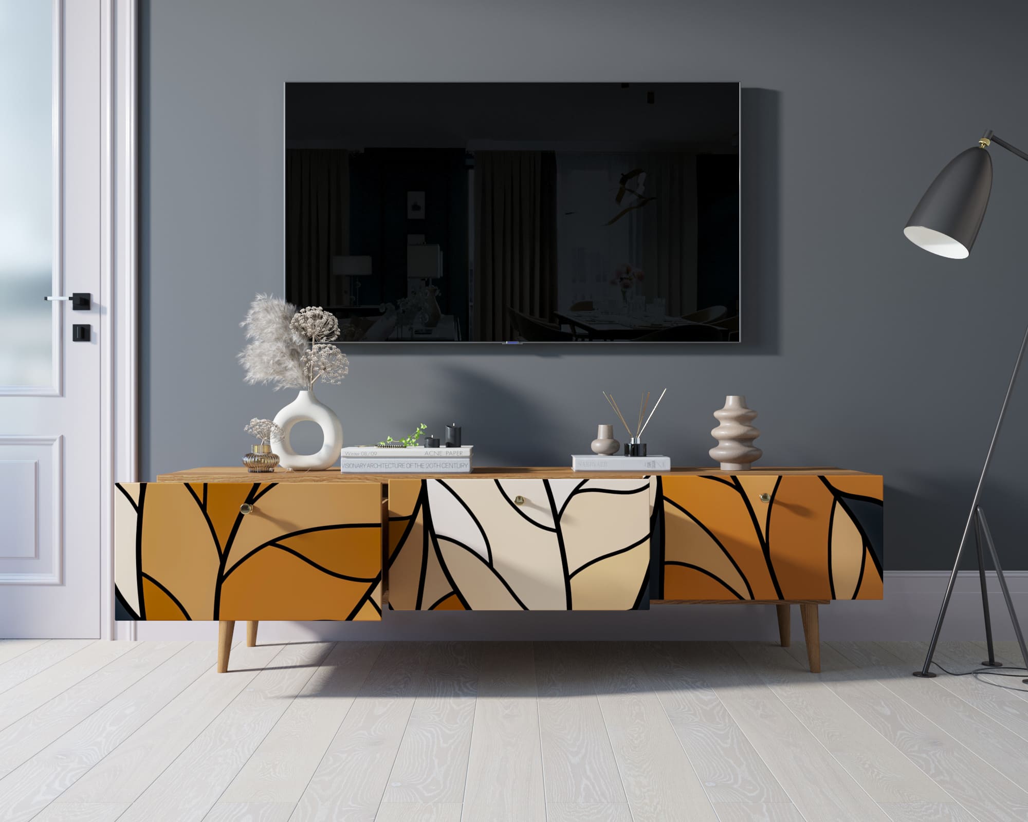 купить Комод "Berber" с ящиками низкий под TV принт 08 арт BB19/Print_08 в Москве купить Комод "Berber" с ящиками низкий под TV принт 08 арт BB19/Print_08