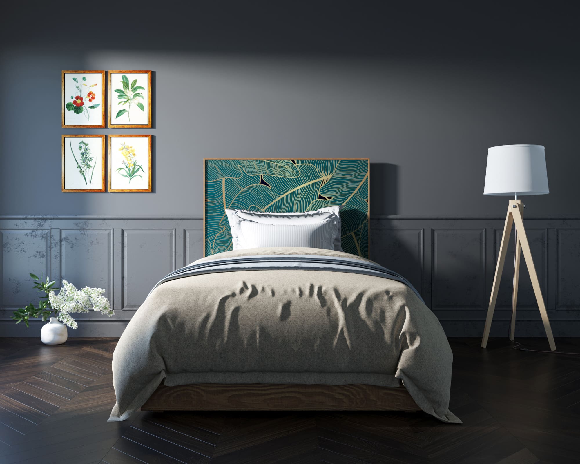 Кровать "Berber" 120х200 см принт 41 арт BB42/Print_41 в интернет-магазине