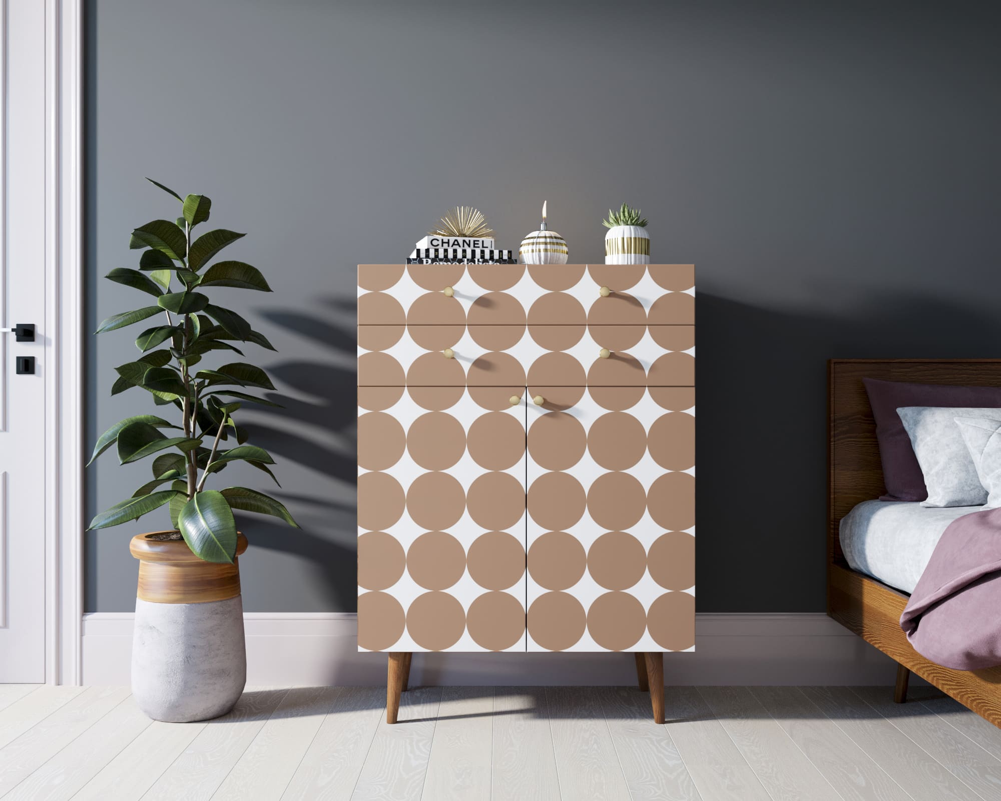 Комод "Berber" большой принт 17 арт BB12/Print_17 в интерьере