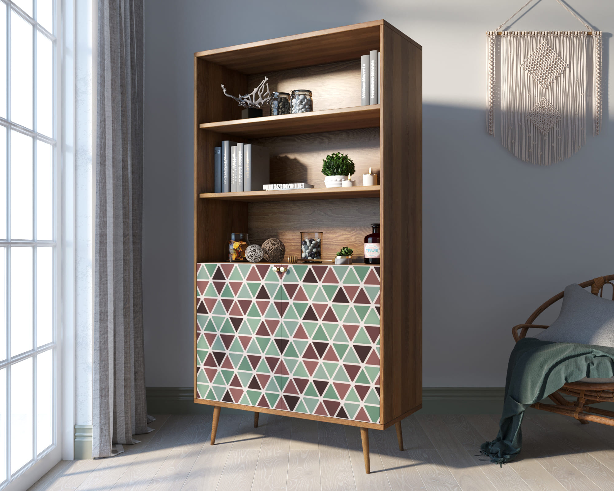 заказать Стеллаж с дверками "Berber" принт 26 арт BB26/Print_26