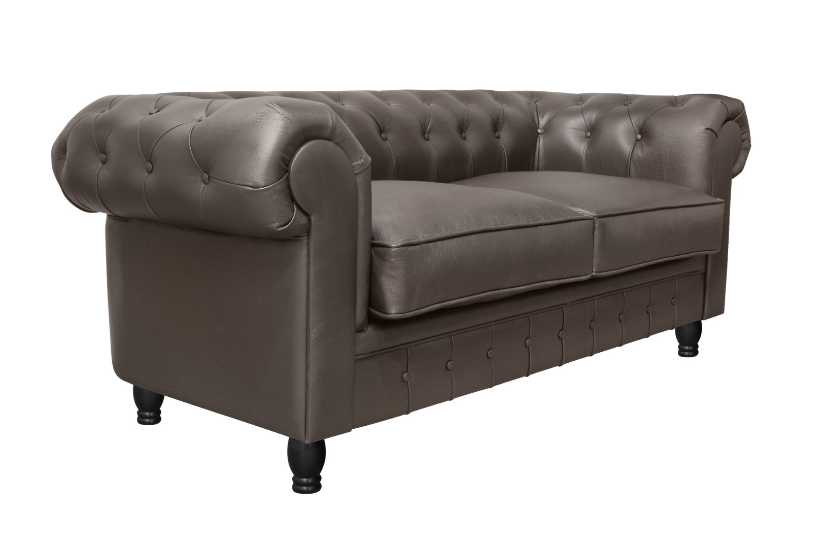 купить Диван из коричневой кожи Chesterfield Brown Leather 2S в Москве купить Диван из коричневой кожи Chesterfield Brown Leather 2S