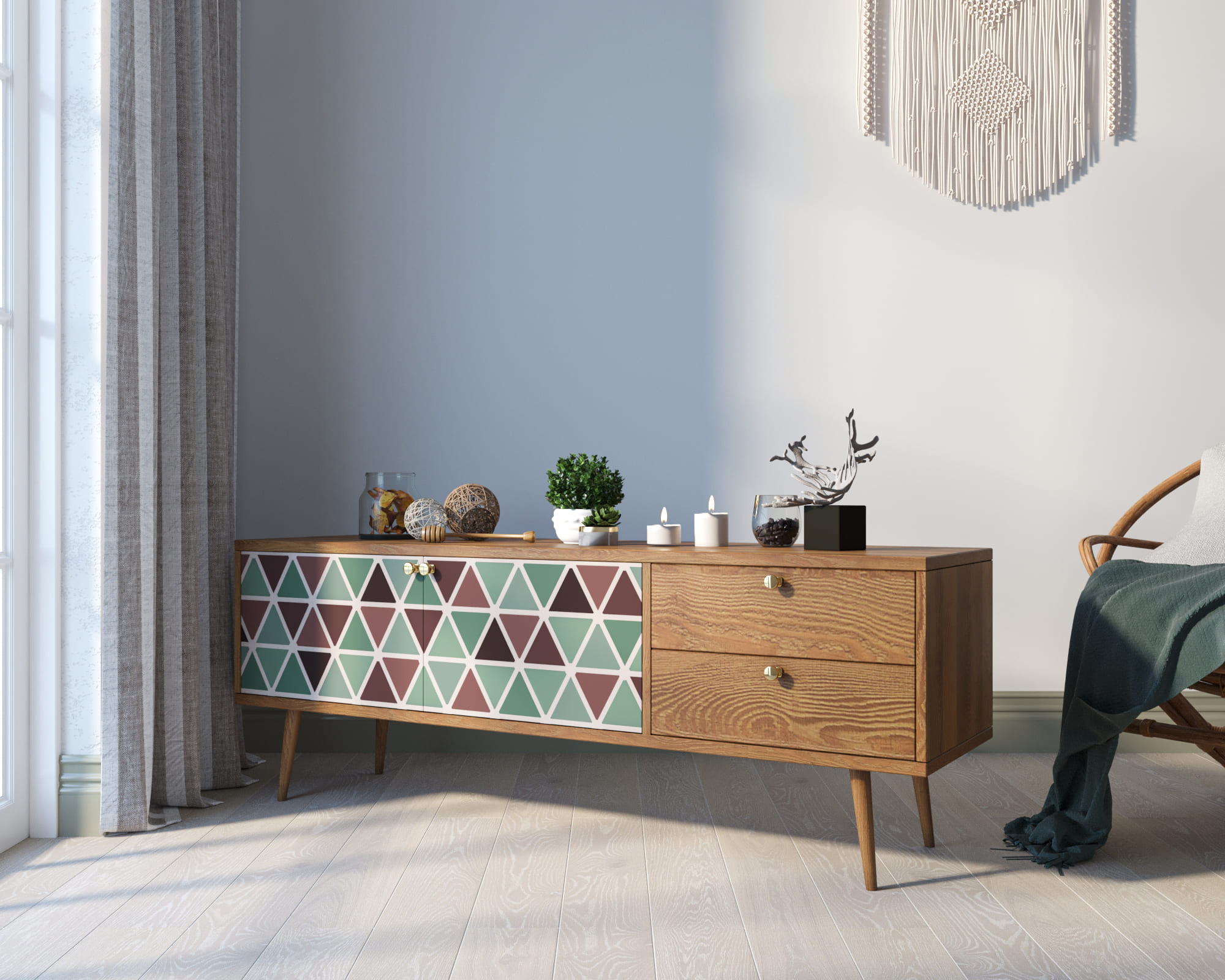 заказать Комод "Berber" два ящика и две дверки 26 принт арт BB27/Print_26