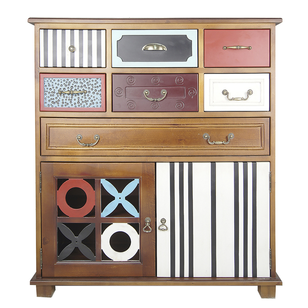 Вертикальный комод Gouache Birch (7 ящиков) арт G20017ETG/1 на заказ