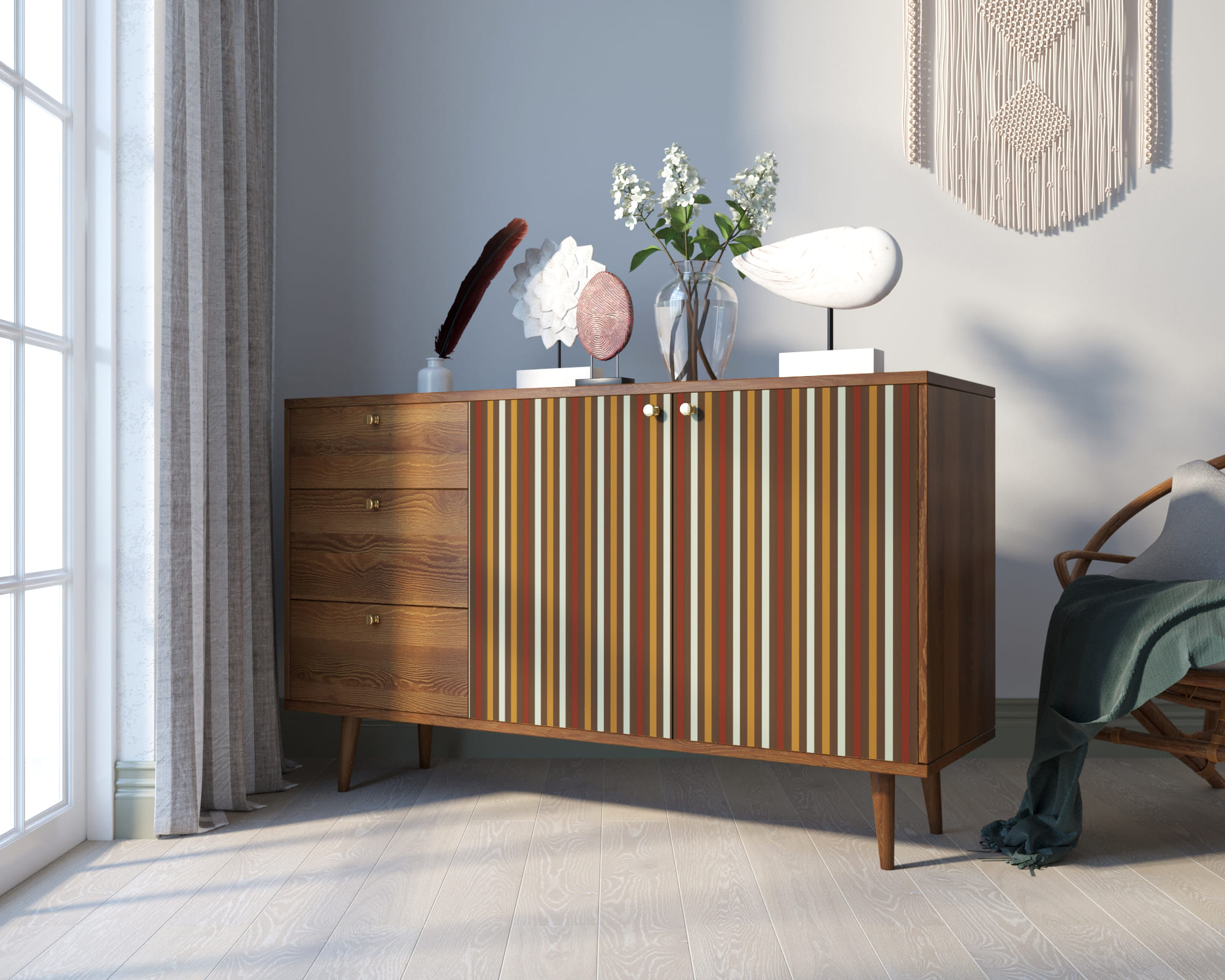 фото Комод "Berber" с двумя дверками и ящиками 20 принт арт BB05/Print_20 в Москве фото Комод "Berber" с двумя дверками и ящиками 20 принт арт BB05/Print_20