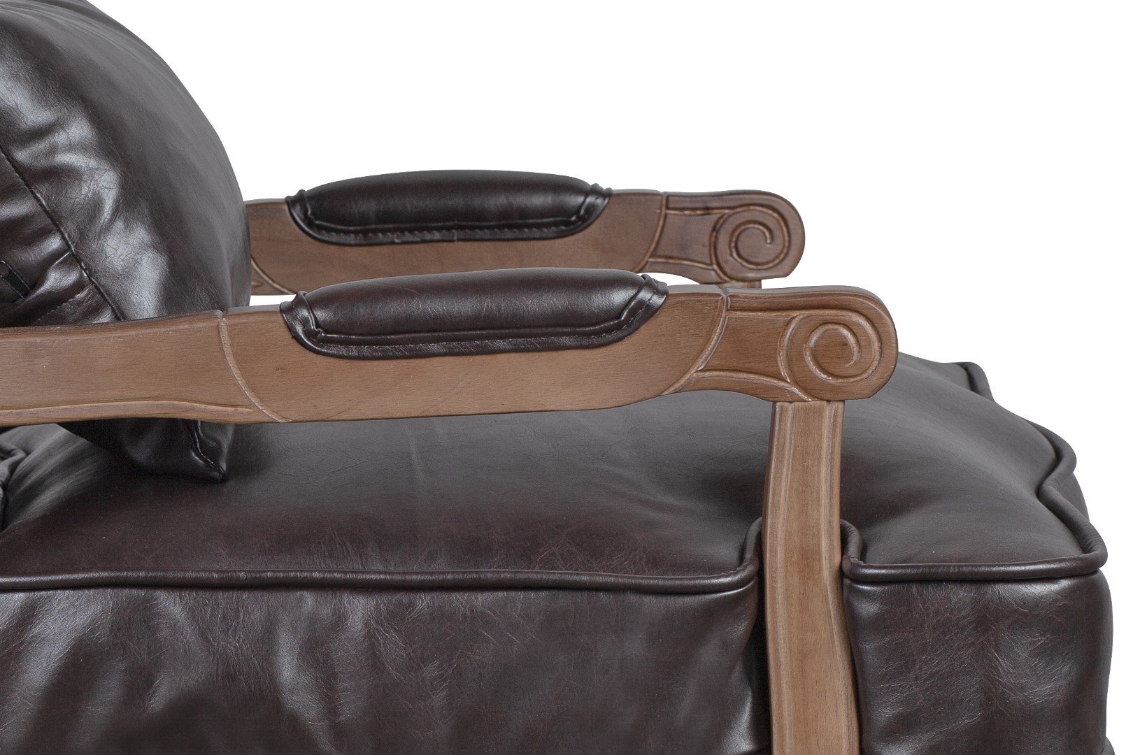 Мягкое полукресло с подлокотниками Nitro Brown в интерьере