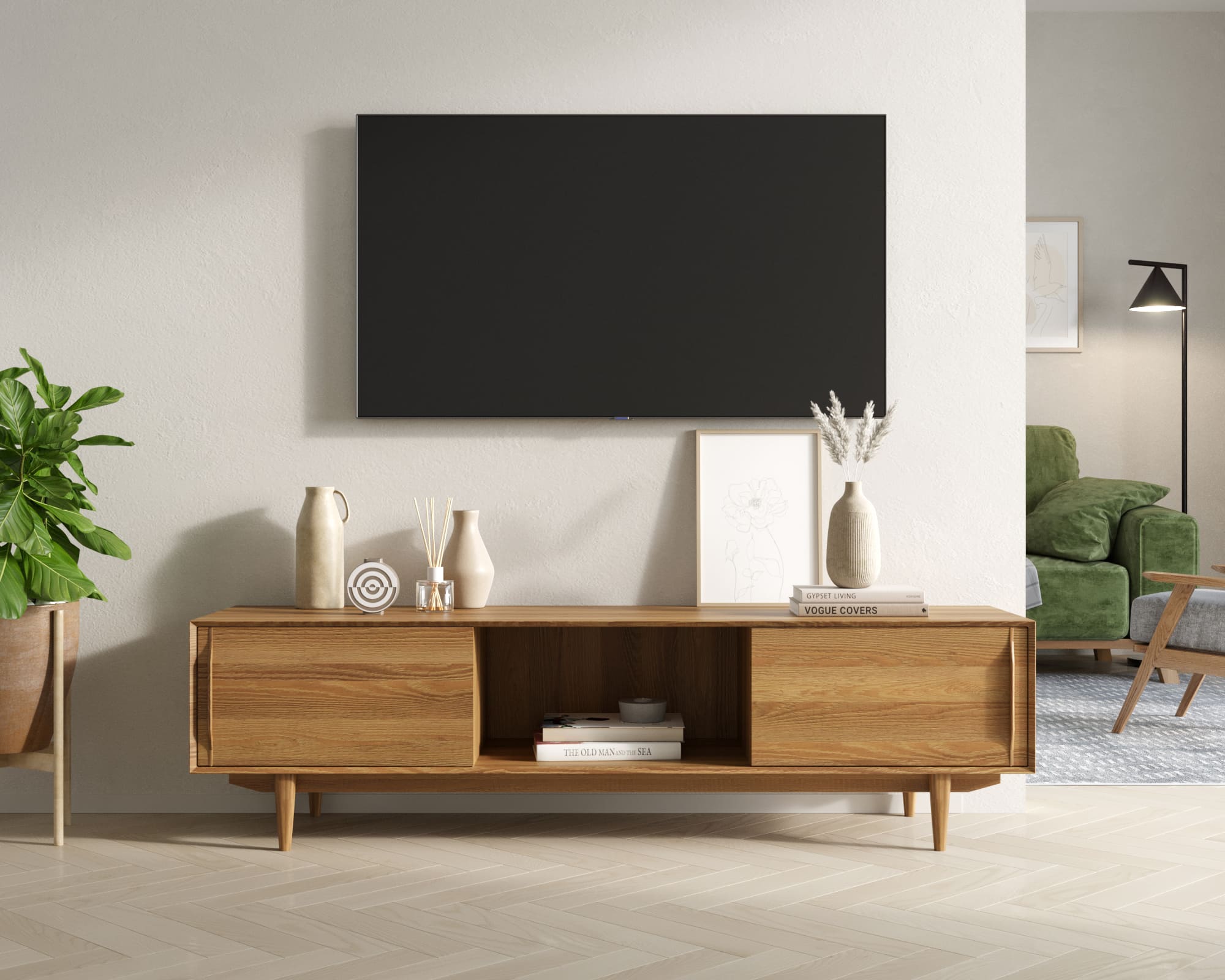 заказать Консоль в Скандинавском стиле под TV "Bruni" арт BR-22