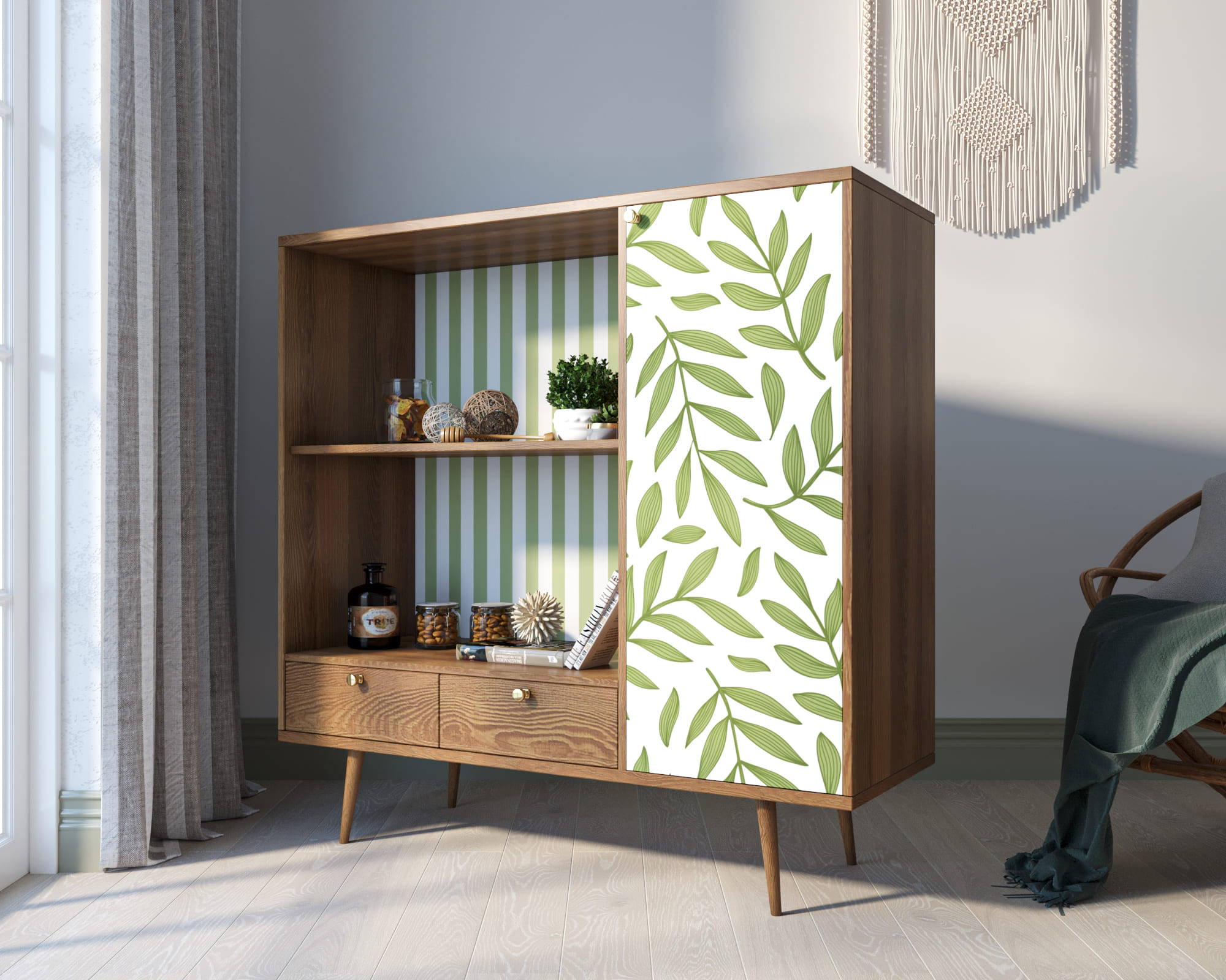 заказать Стеллаж с нишей "Berber" принт 28 арт BB28/Print_28