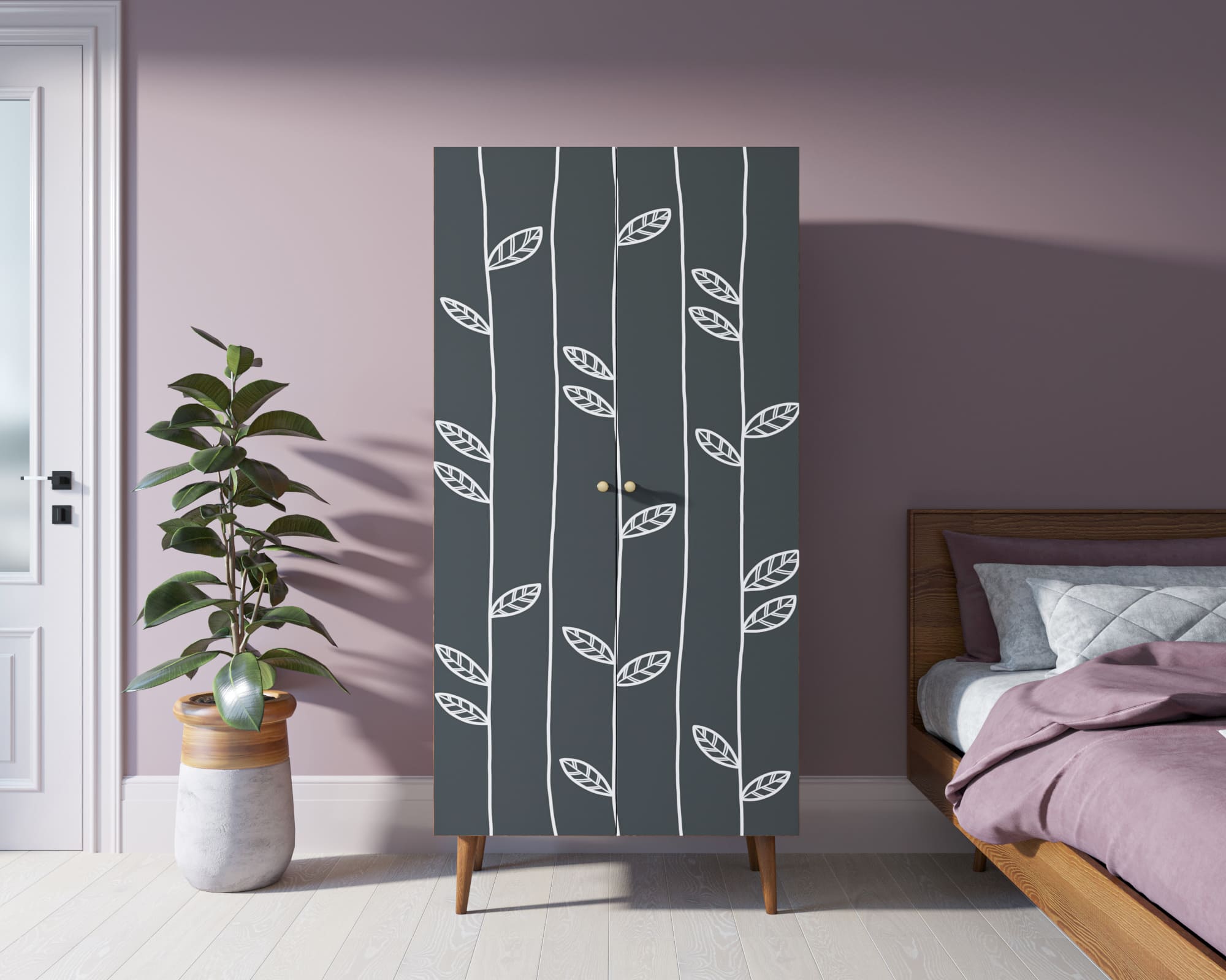 Шкаф малый двухстворчатый "Berber" принт 18 арт BB08/Print_18 в интерьере в Москве Шкаф малый двухстворчатый "Berber" принт 18 арт BB08/Print_18 в интерьере