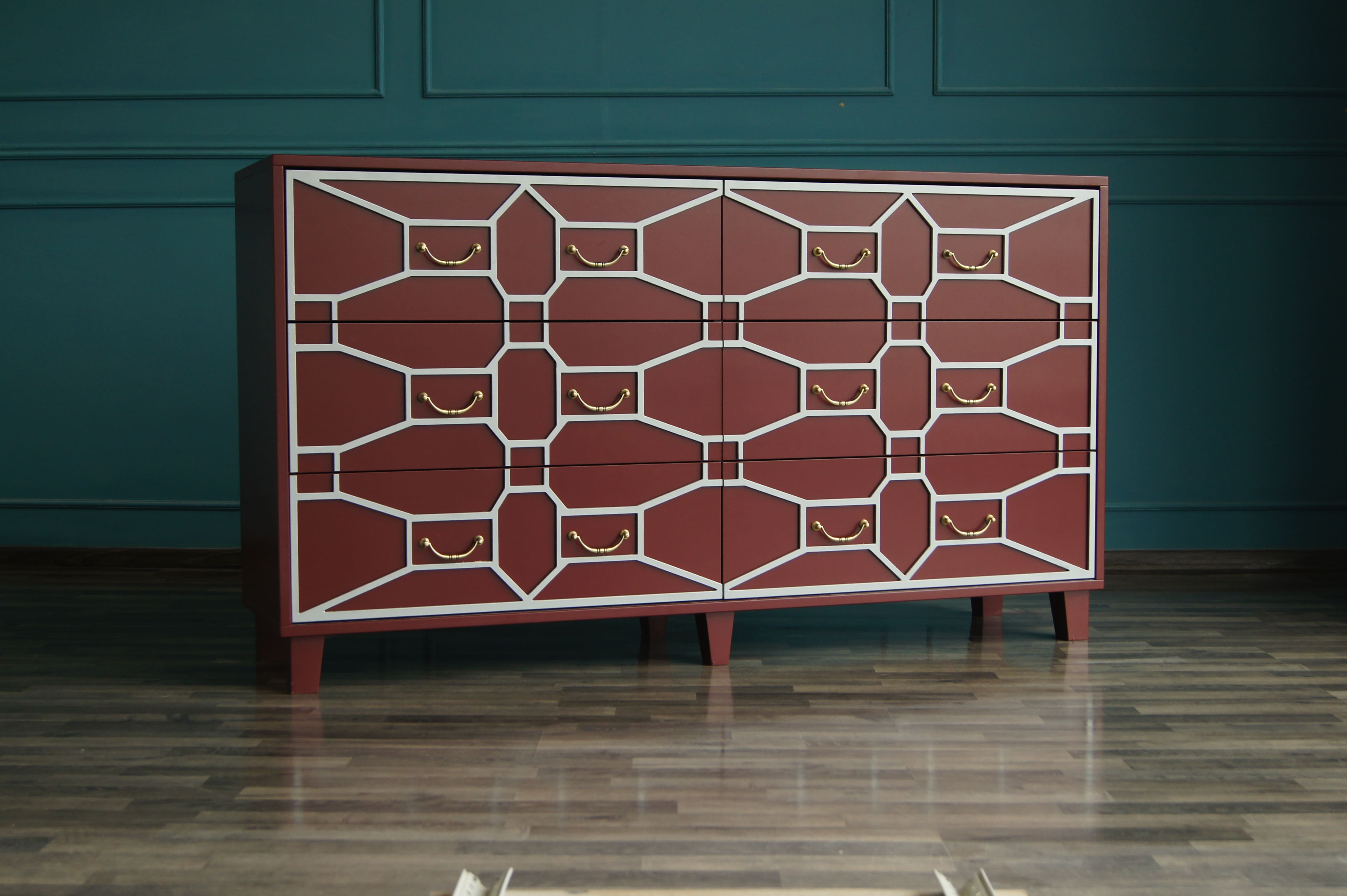 фото Бордовый комод "Emerald" 6 ящиков арт DSC348ETG/R в Москве фото Бордовый комод "Emerald" 6 ящиков арт DSC348ETG/R