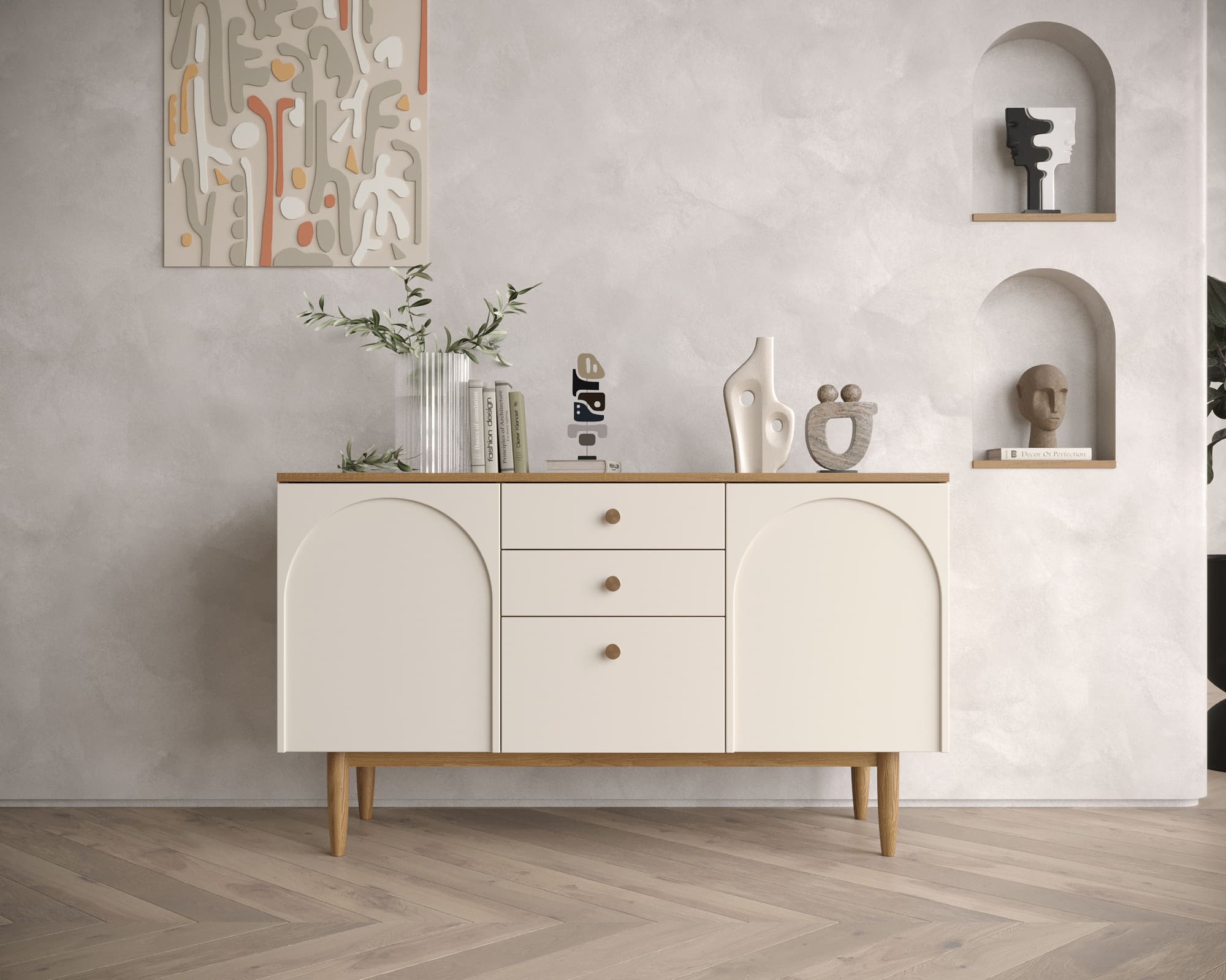 Комод с двумя дверками и ящиками "Arka" AR04 в интернет-магазине