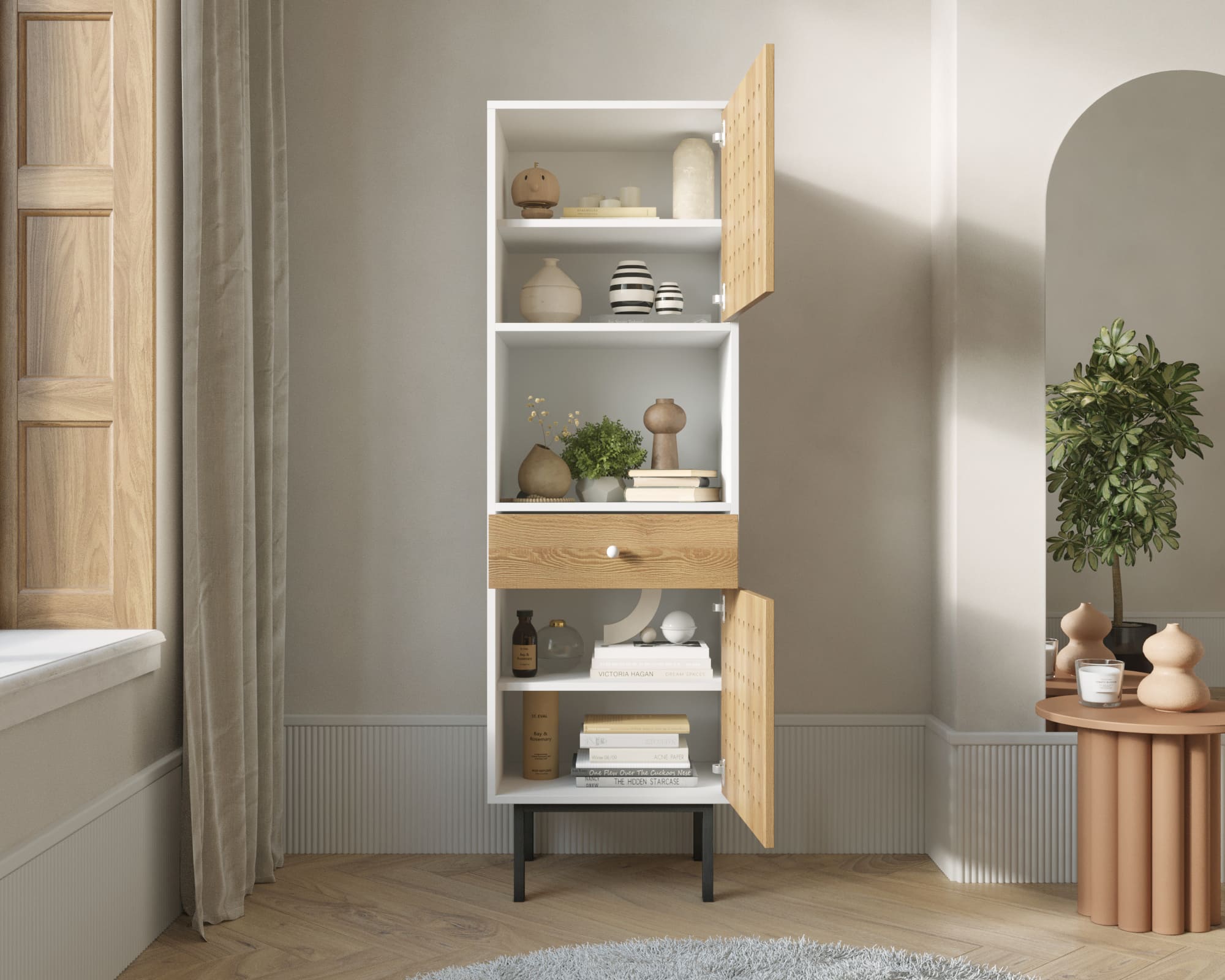 купить Стеллаж с ящиком и дверкой KOTO арт KT24