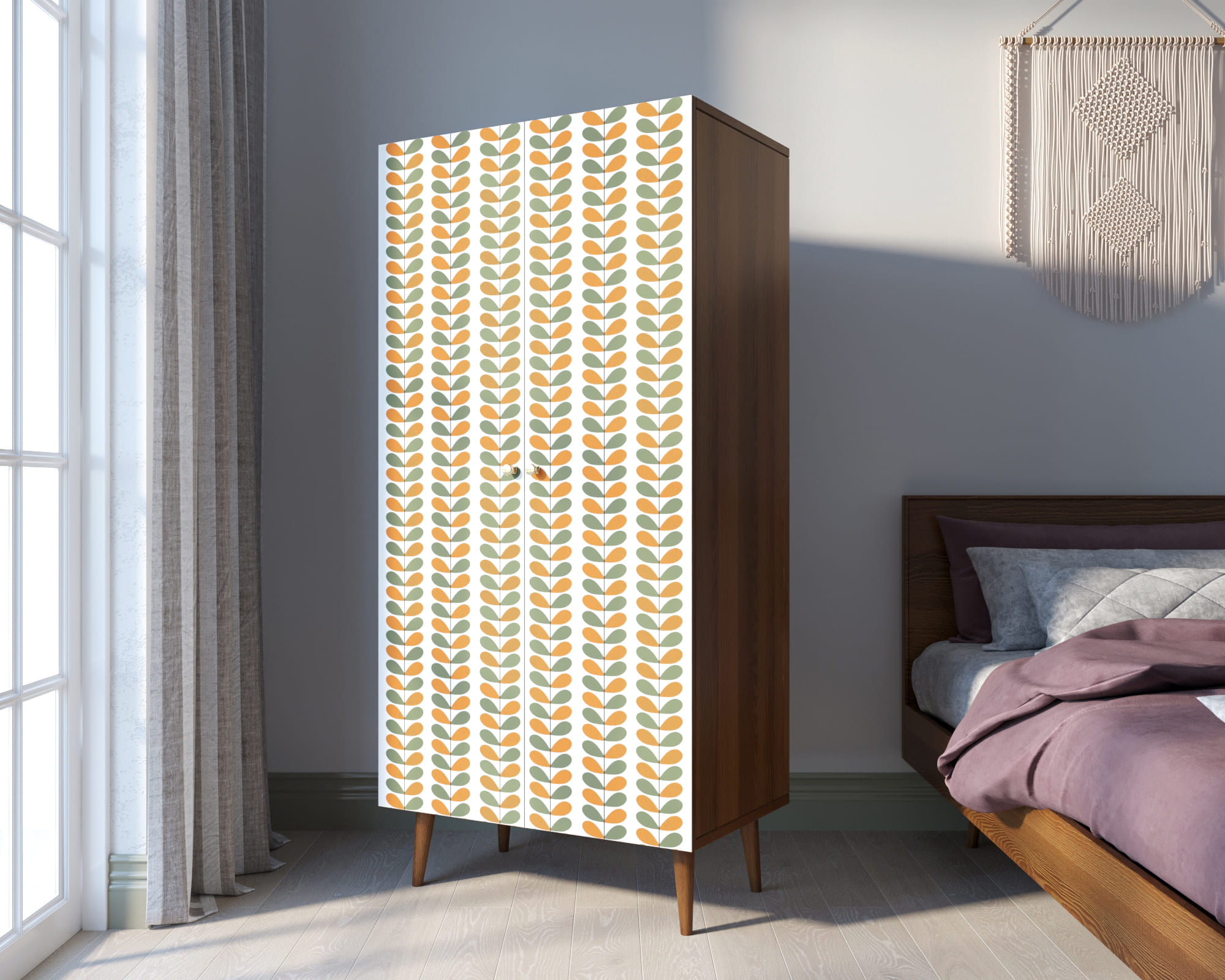 фото Шкаф малый двухстворчатый "Berber" принт 23 арт BB08/Print_23