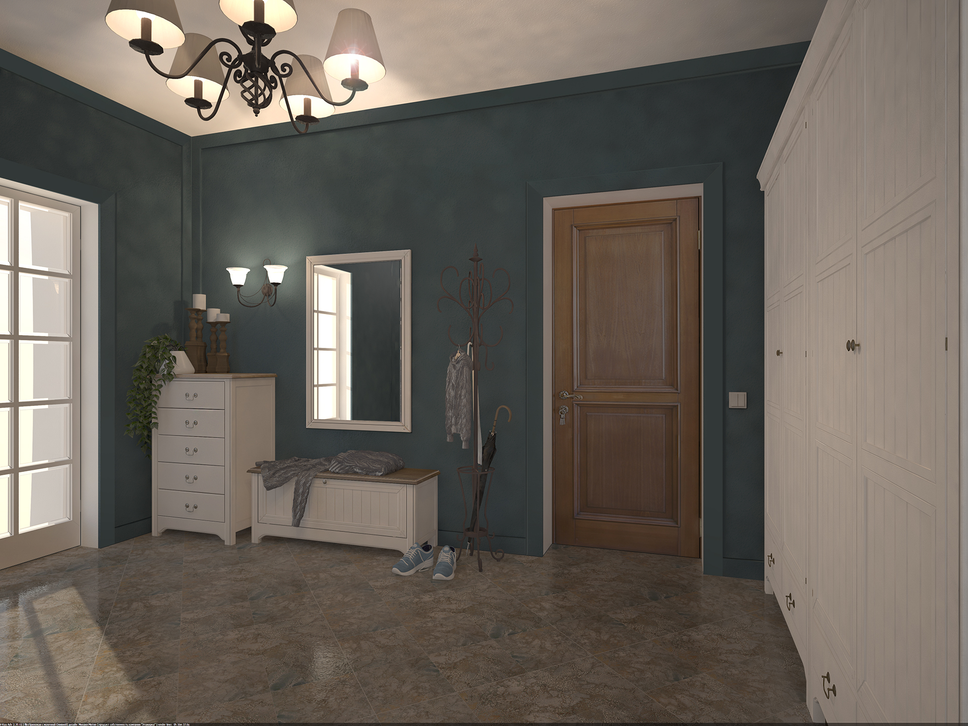 Комплект для прихожей "Оливия" в бежевом цвете арт 1879