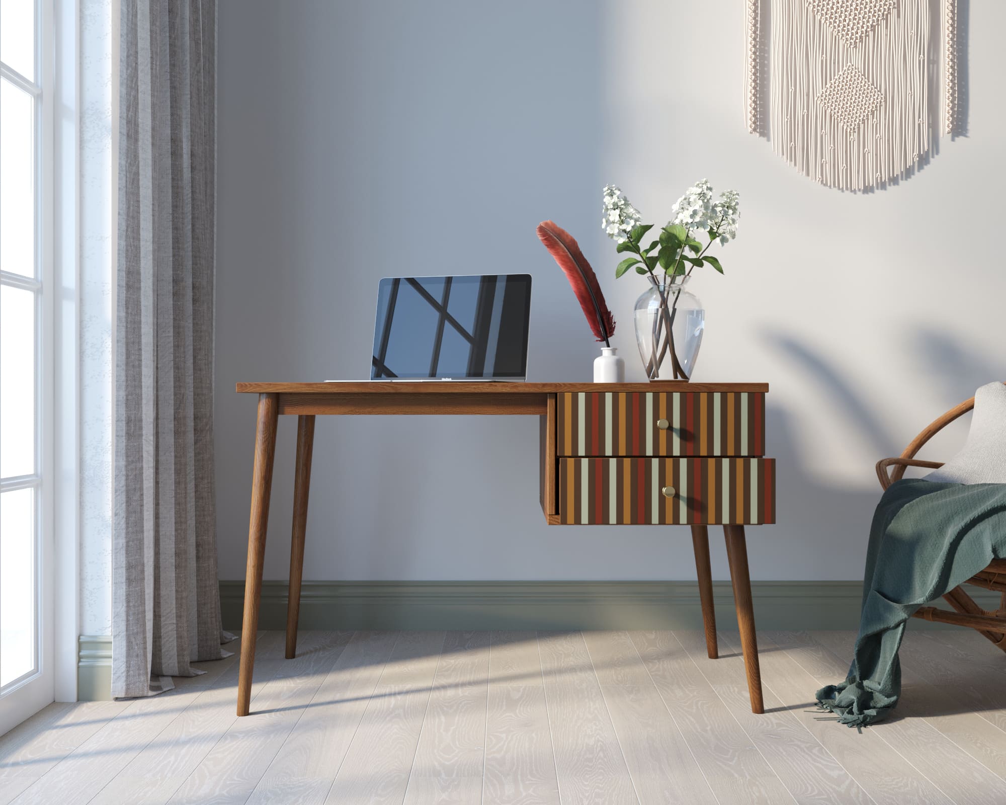 Стол рабочий "Berber" принт 20 с одной тумбой арт BB20/Print_20 в интернет-магазине в Москве Стол рабочий "Berber" принт 20 с одной тумбой арт BB20/Print_20 в интернет-магазине