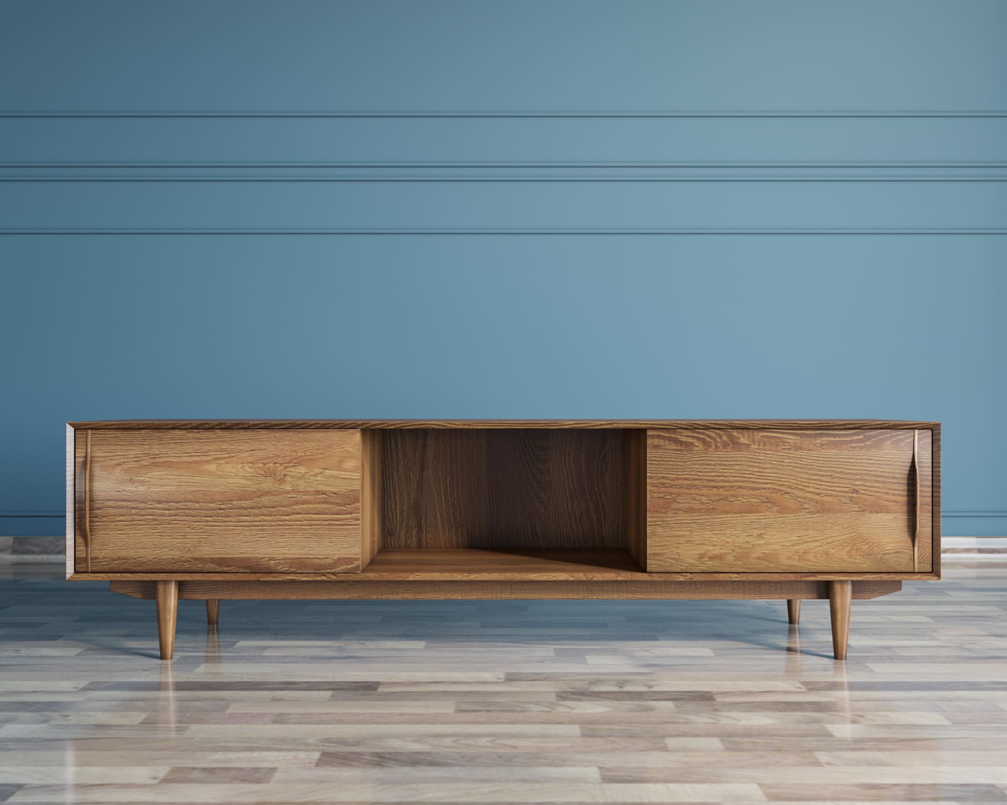 Консоль в Скандинавском стиле под TV "Bruni" арт BR-22 в интерьере