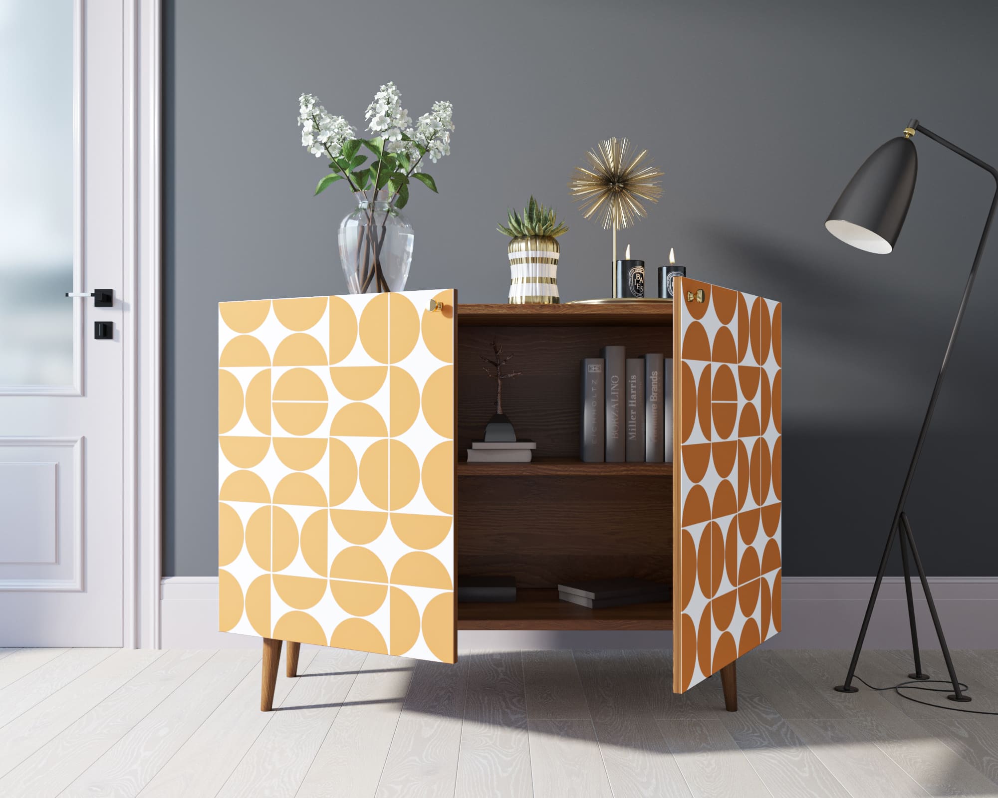 Комод "Berber" две дверки 14 принт арт BB04/Print_14 в интернет-магазине