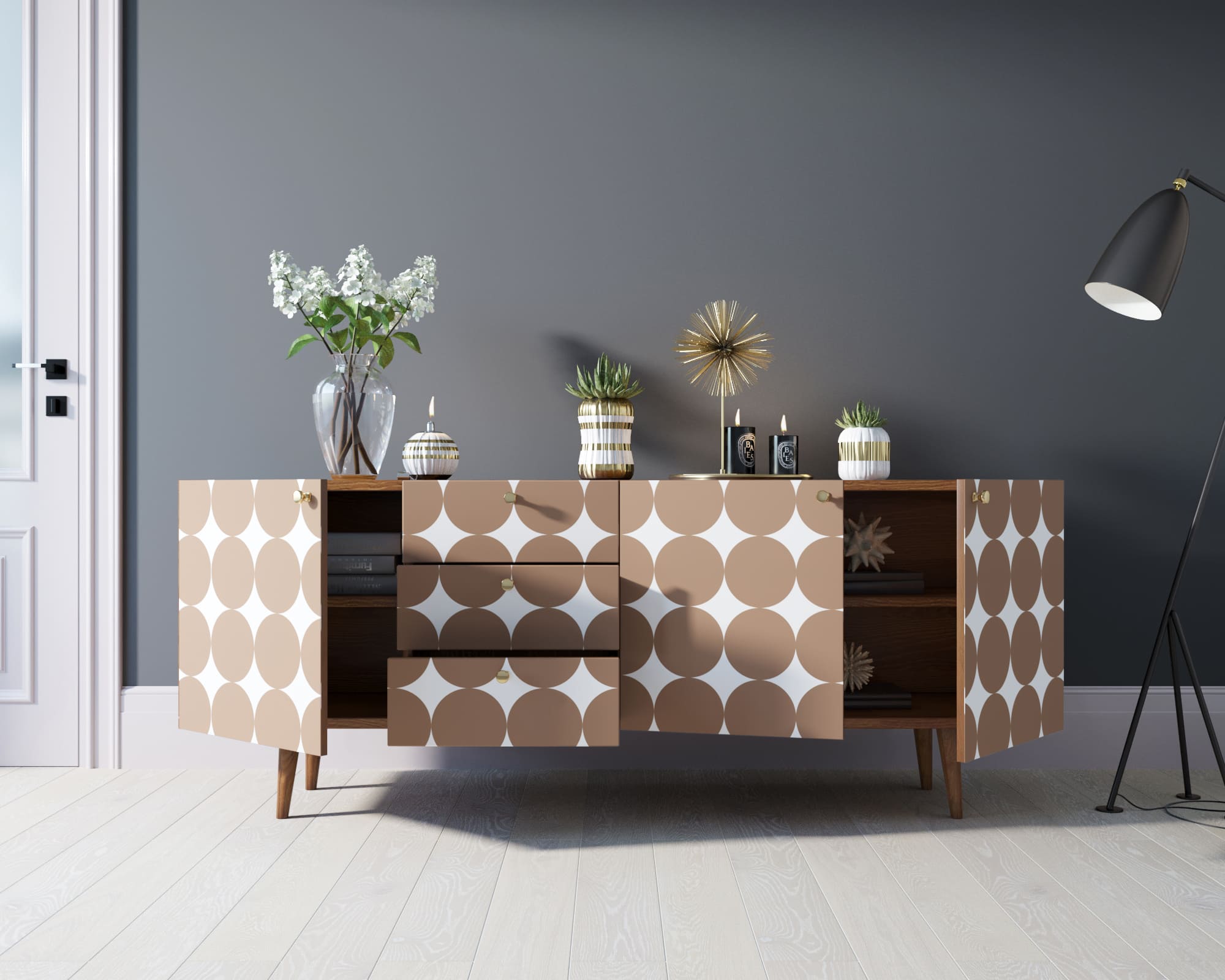 Комод "Berber" удлиненный принт 17 арт BB11/Print_17 в интернет-магазине