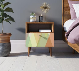 купить Тумбочка "Berber" с одним ящиком 16 принт арт BB06/Print_16, разноцветная