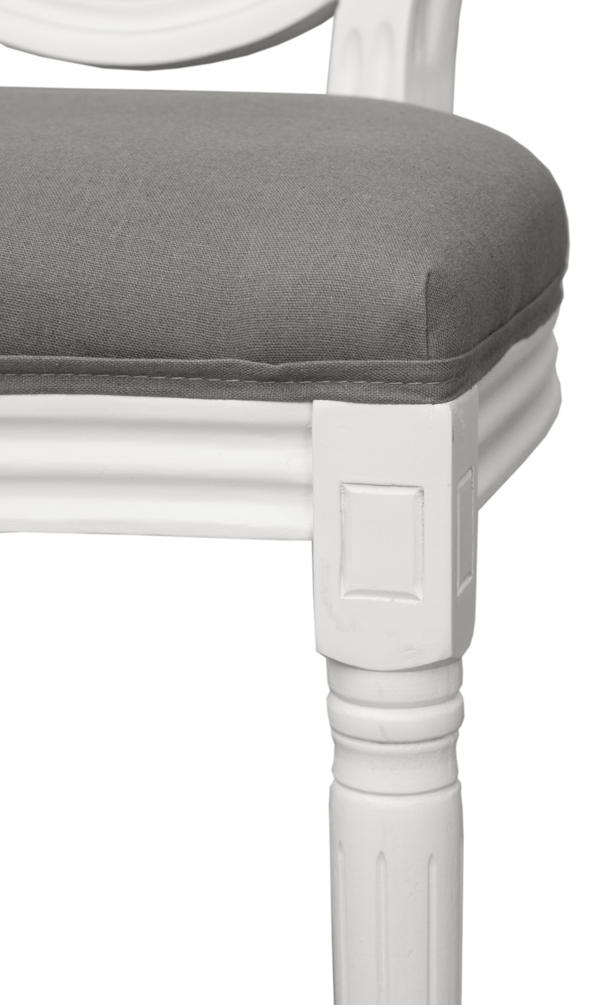 фото Дизайнерский обеденный стул модерн Volker Grey and White