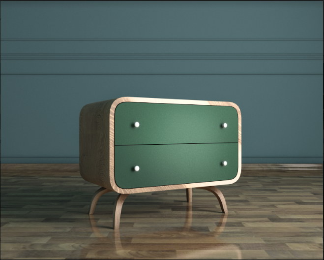 Комод "Ellipse" с двумя ящиками арт EL02G