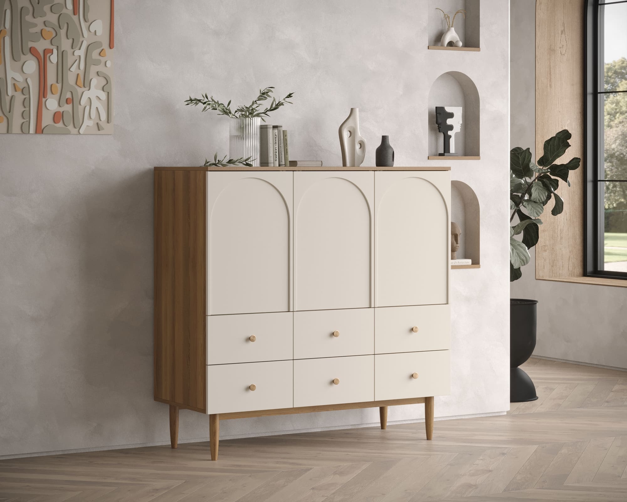 заказать Комод с тремя дверками и шестью ящиками "Arka" AR18