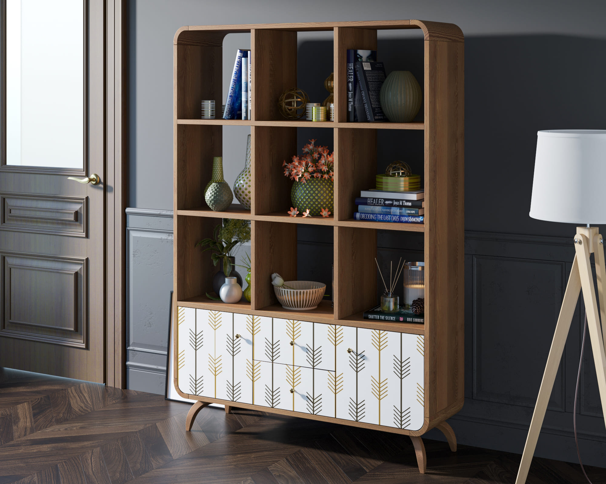 заказать Стеллаж "Ellipse" принт 2 арт EL13/print_2