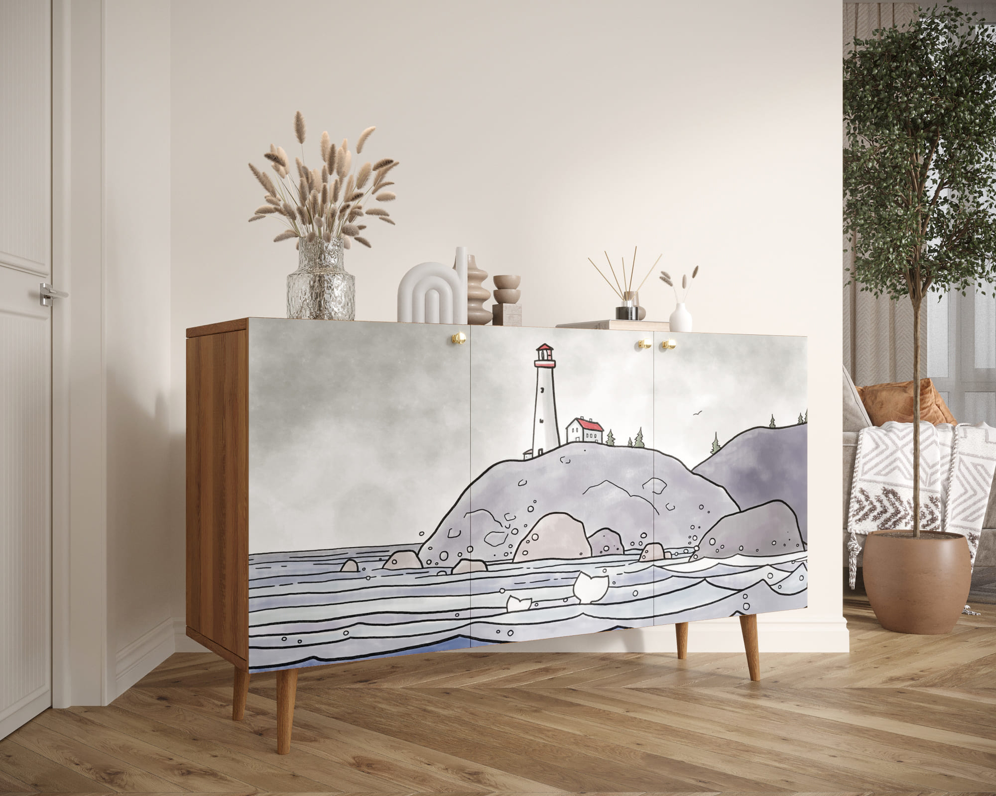 заказать Комод с принтом 51 "Berber"  арт BB01/Print_51