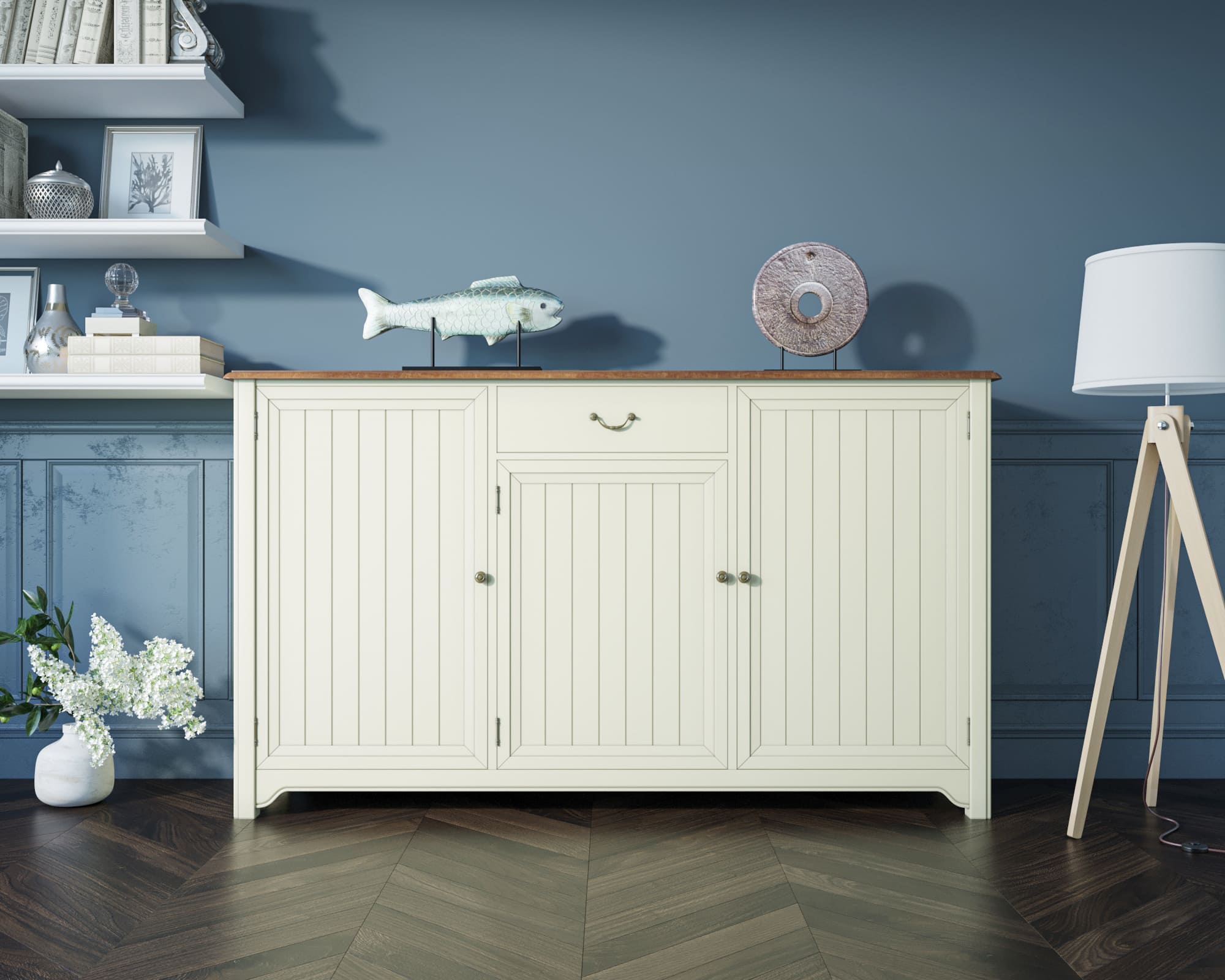 купить Бежевый комод Olivia 3 двери/1 ящик арт GA5005B