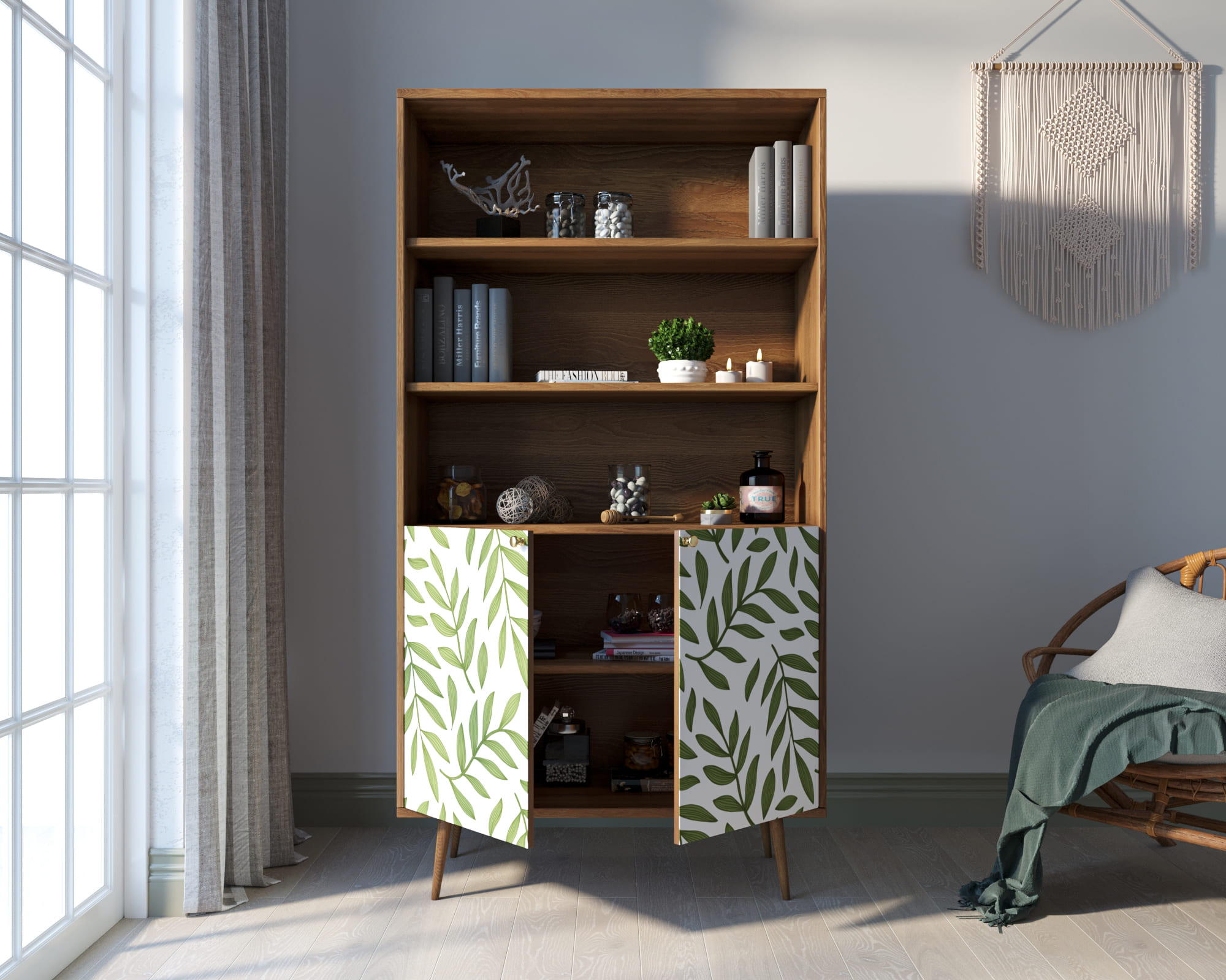 купить Стеллаж с дверками "Berber" принт 28 арт BB26/Print_28