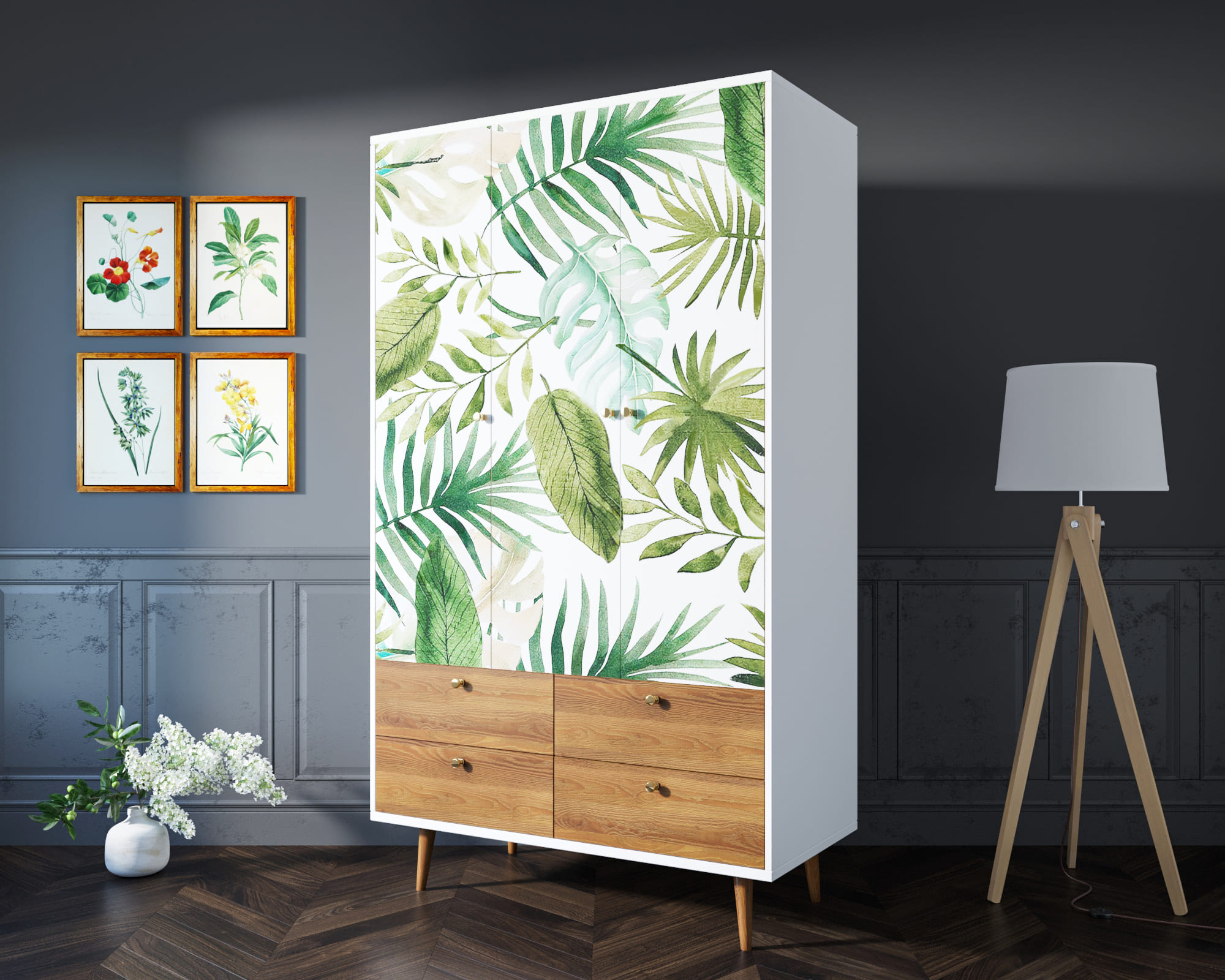 Шкаф трехстворчатый "Berber" принт 4 арт BB02/Print_04 в интернет-магазине