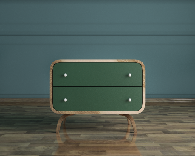 купить Комод "Ellipse" с двумя ящиками арт EL02G