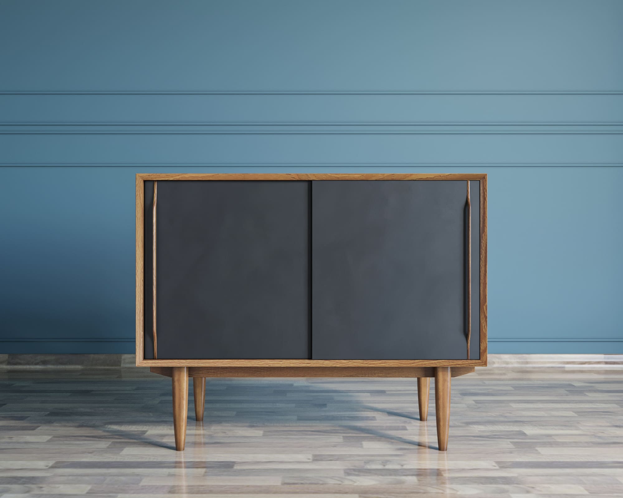 фото Комод "Bruni Black" две дверки арт BR25Black