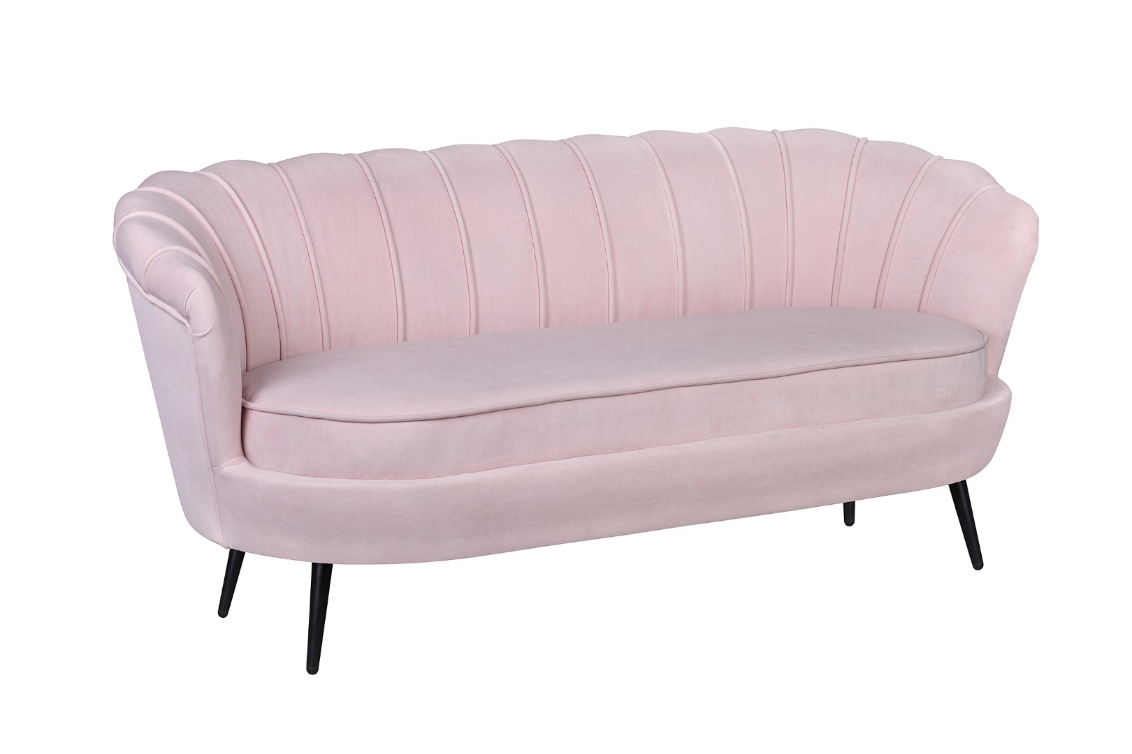 купить Дизайнерский диван Pearl Triple Pink на черных ножках в Москве купить Дизайнерский диван Pearl Triple Pink на черных ножках