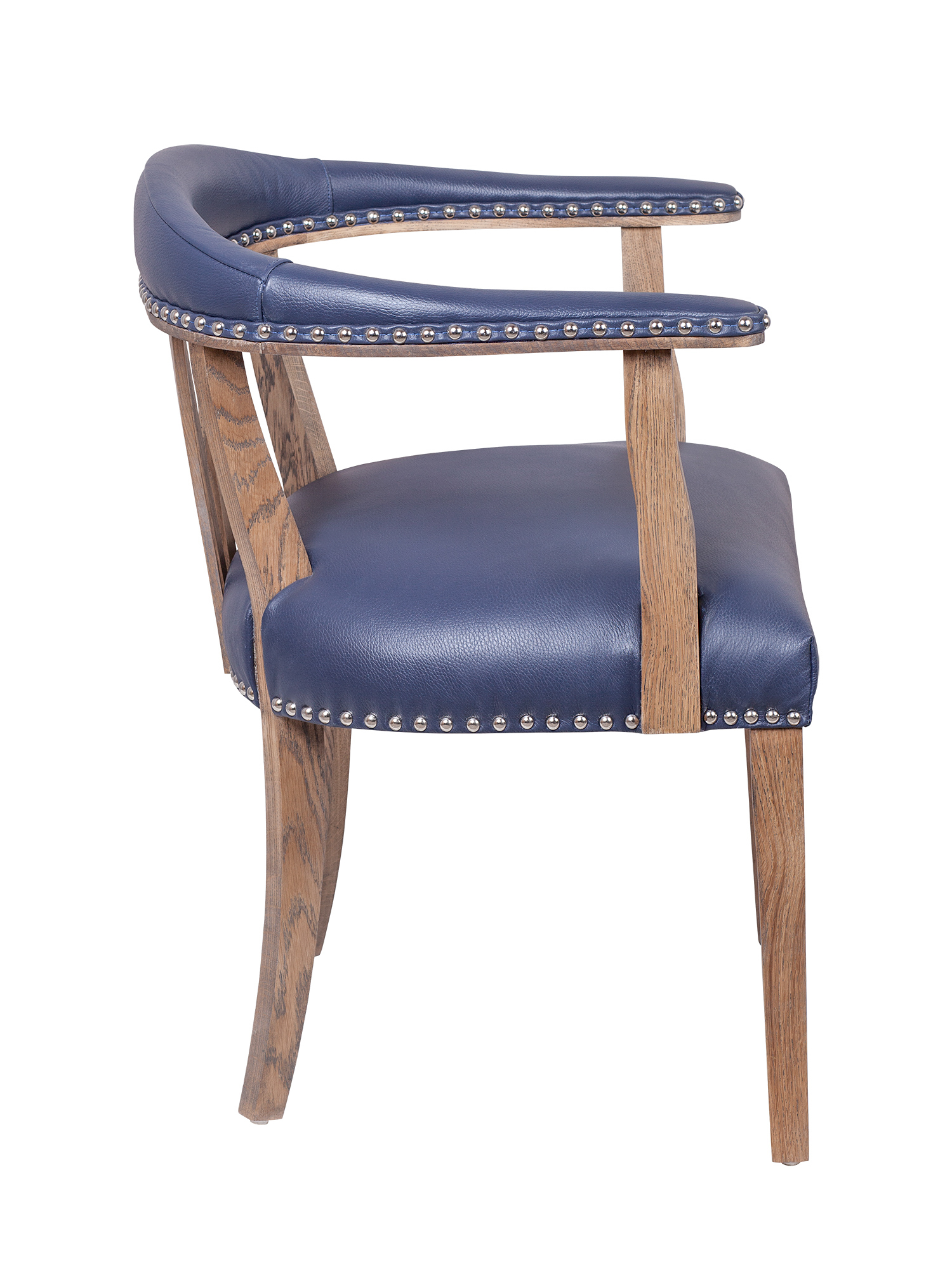 заказать Мягкий стул с подлокотниками Tanner Blue Leather