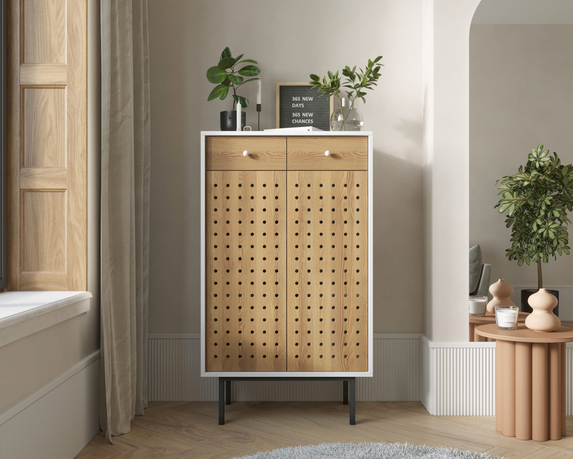 Комод высокий с дверками и ящиками KOTO арт KT19 в интернет-магазине