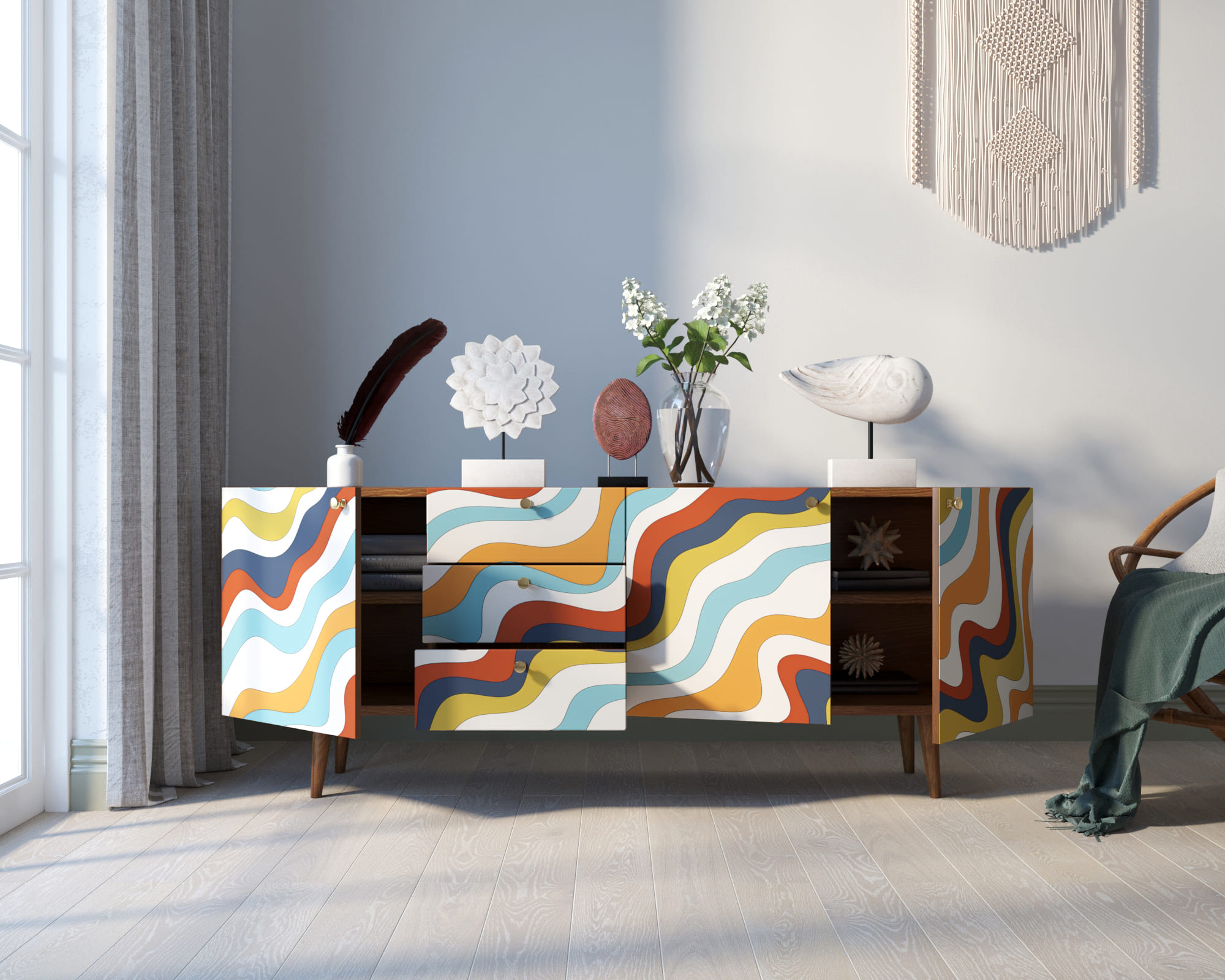 Комод "Berber" удлиненный принт 21 арт BB11/Print_21 в интернет-магазине в Москве Комод "Berber" удлиненный принт 21 арт BB11/Print_21 в интернет-магазине