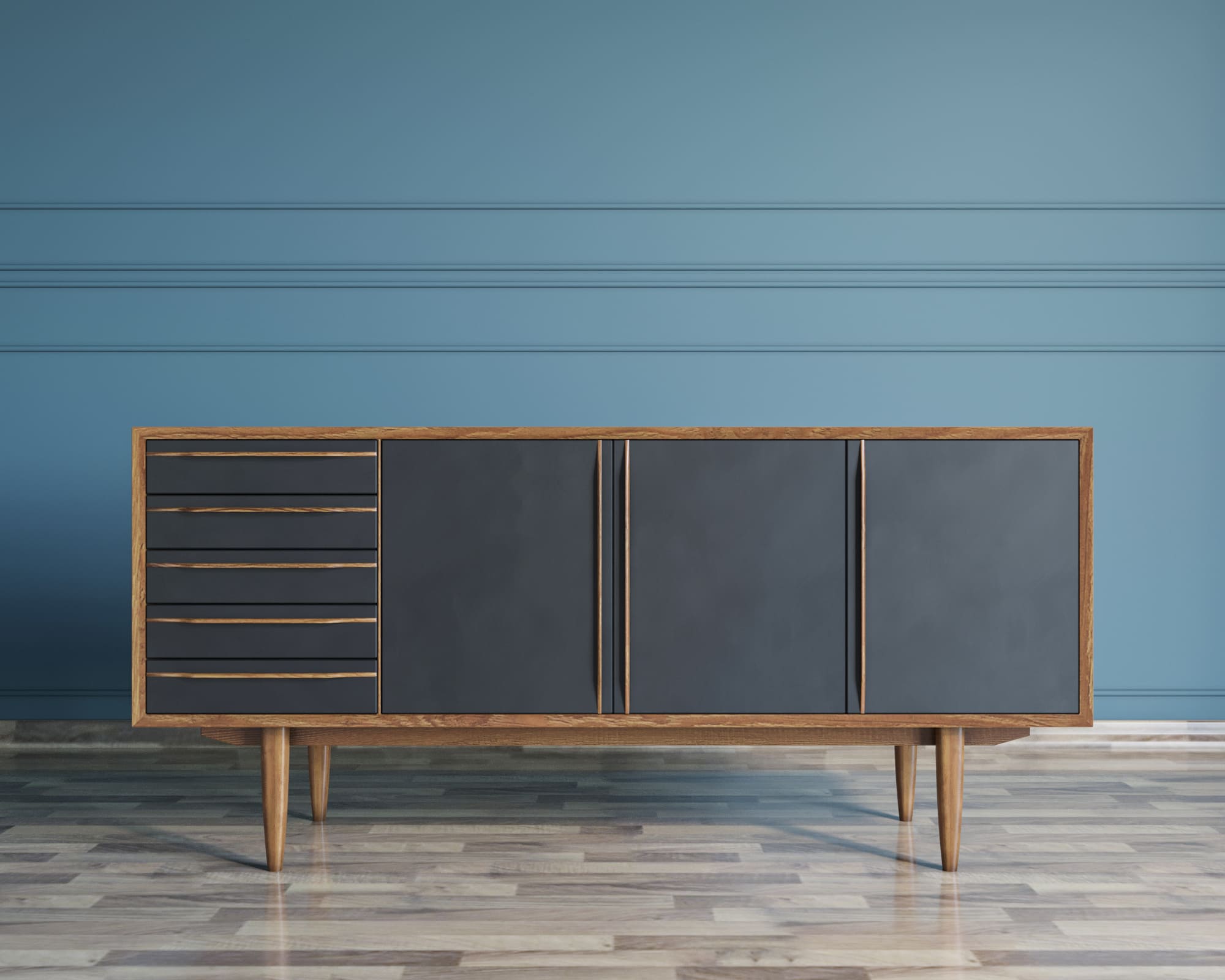 фото Комод "Bruni Black" три дверки арт BR04Black в Москве фото Комод "Bruni Black" три дверки арт BR04Black