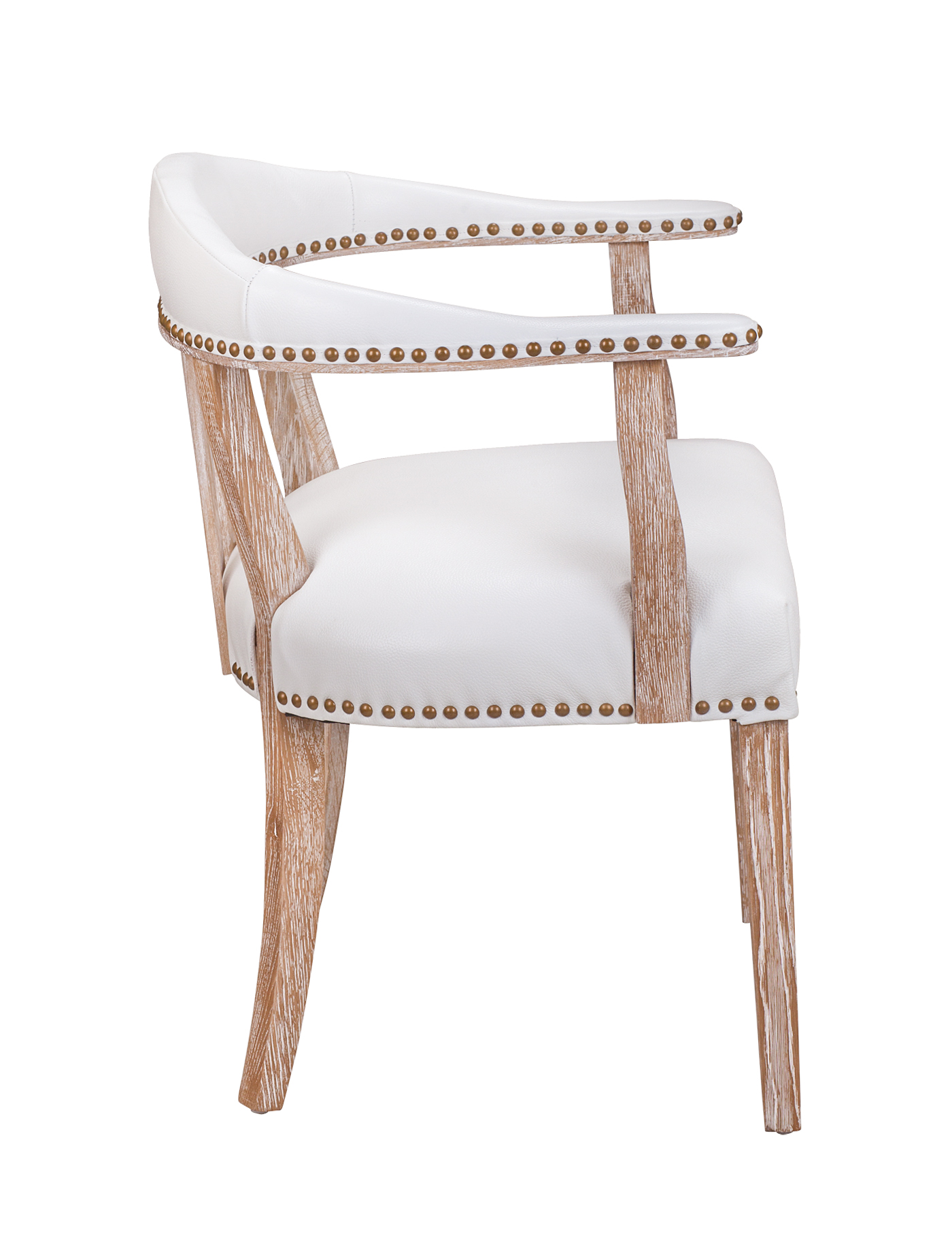 заказать Мягкий стул с подлокотниками Tanner White Leather в Москве заказать Мягкий стул с подлокотниками Tanner White Leather