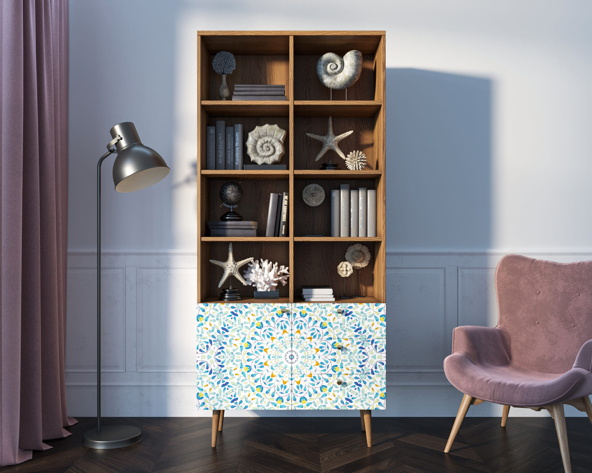 Стеллаж на комоде "Berber" принт 46 арт BB44/Print_46 в интернет-магазине