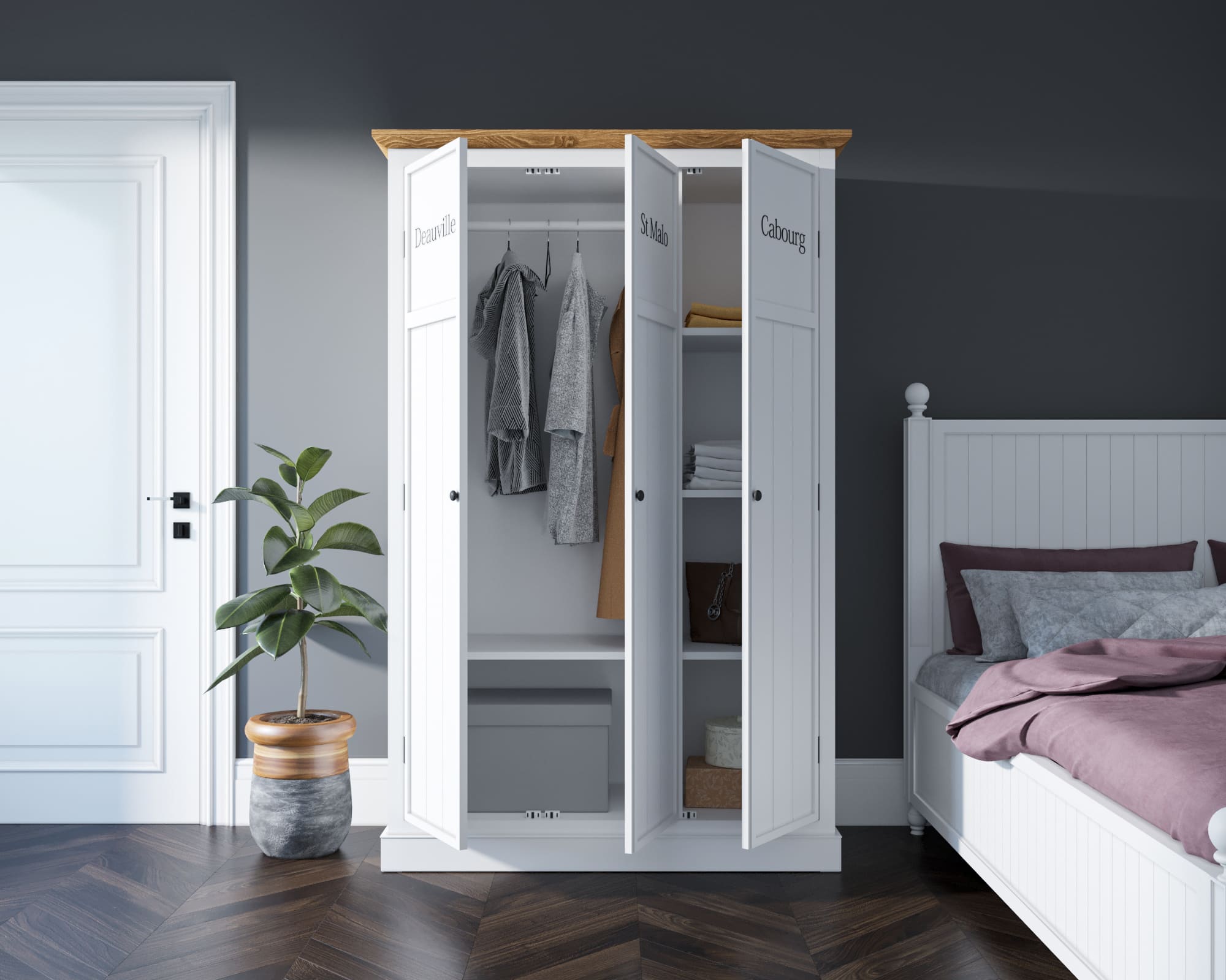 купить Шкаф трехстворчатый для детской "Palermo" в стиле прованс арт PL1027-3 в Москве купить Шкаф трехстворчатый для детской "Palermo" в стиле прованс арт PL1027-3