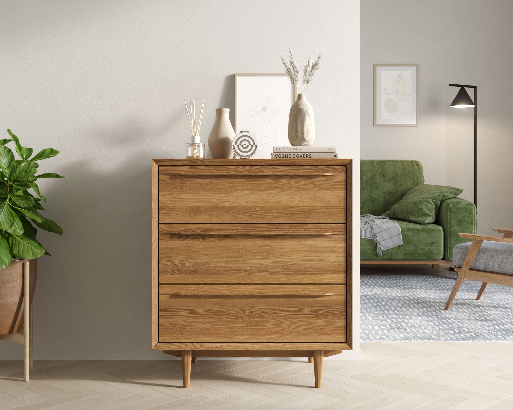 заказать Комод в Скандинавском стиле "Bruni" на три ящика арт BR07 в Москве заказать Комод в Скандинавском стиле "Bruni" на три ящика арт BR07