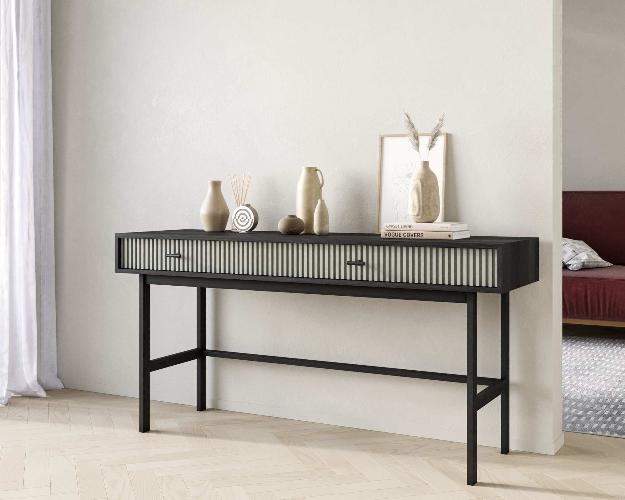 заказать Консоль с двумя ящиками "Emerson" арт EM22/gray/L в Москве заказать Консоль с двумя ящиками "Emerson" арт EM22/gray/L