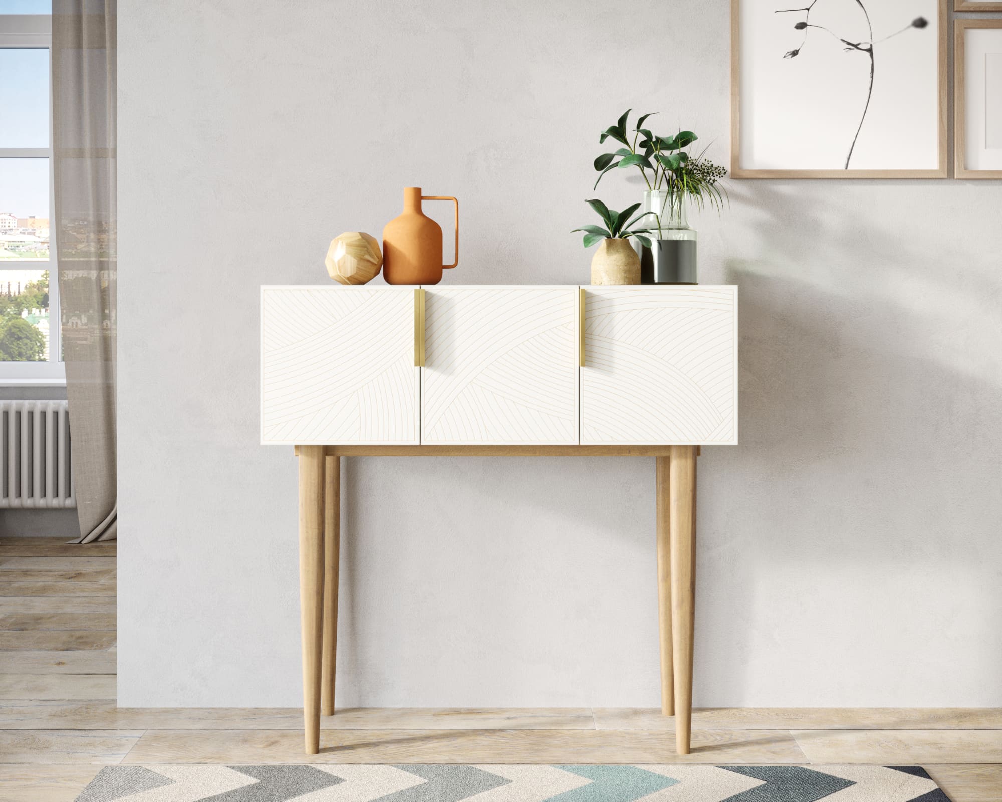 Консоль с тремя дверками "Line" LN15/GR1/beige в интернет-магазине