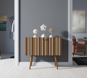 Комод на высоких ножках "Berber" малый принт 20 арт BB13/Print_20