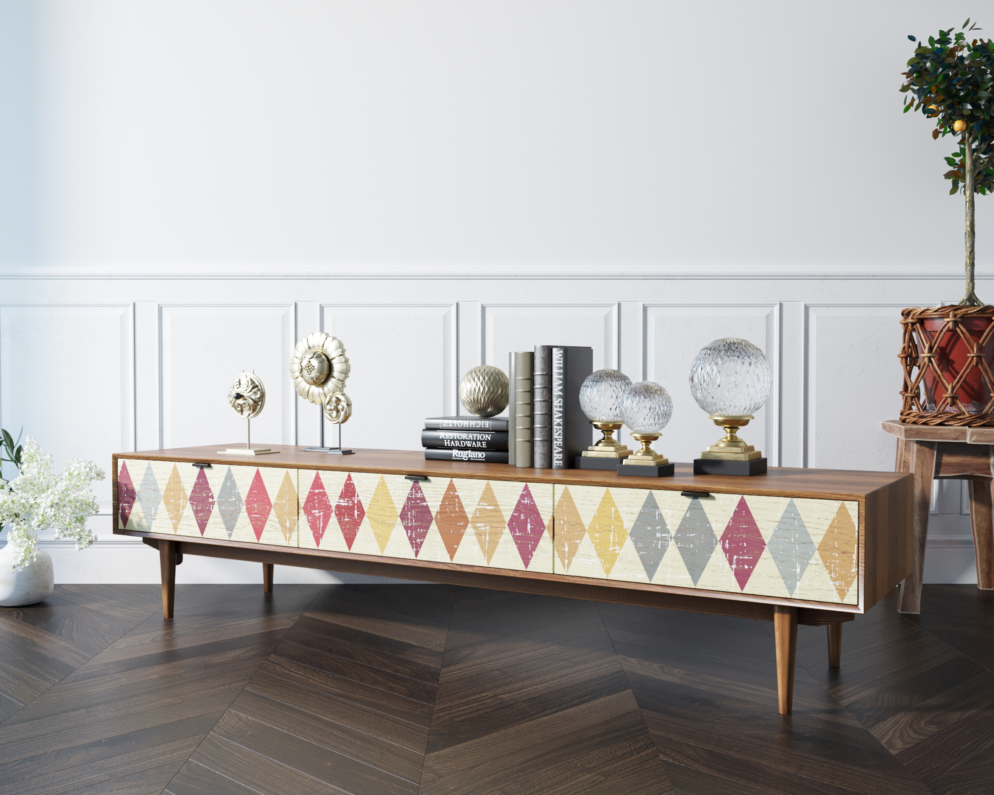 Консоль под TV "Bruni print" с ящиками арт BR-21P в интернет-магазине в Москве Консоль под TV "Bruni print" с ящиками арт BR-21P в интернет-магазине