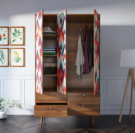 купить Шкаф трехстворчатый "Berber" принт 2 арт BB02/Print_02 в Москве купить Шкаф трехстворчатый "Berber" принт 2 арт BB02/Print_02
